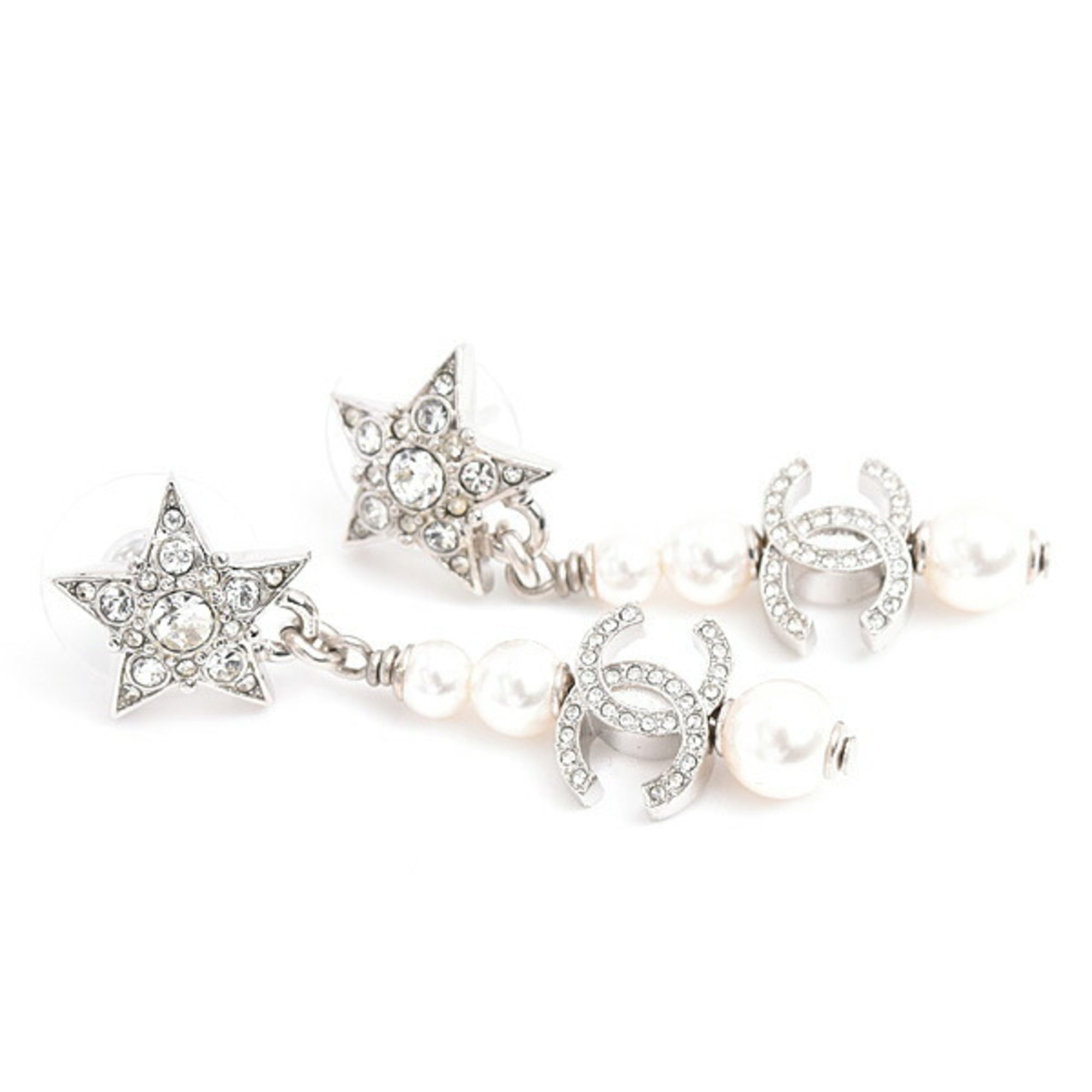 CC Logo Star Earrings Metal
