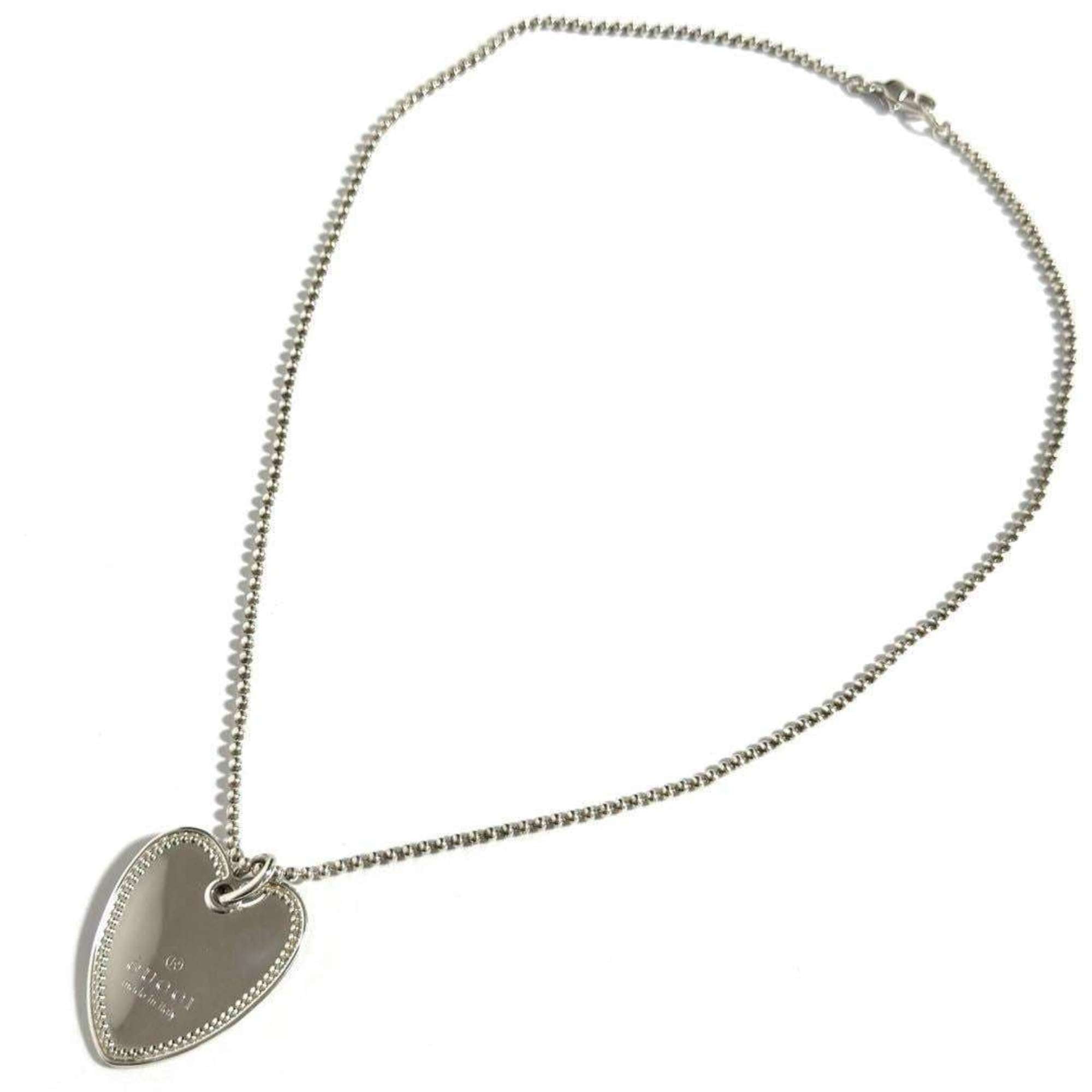Pendant Necklace Trademark Heart Tag Sterling Silver