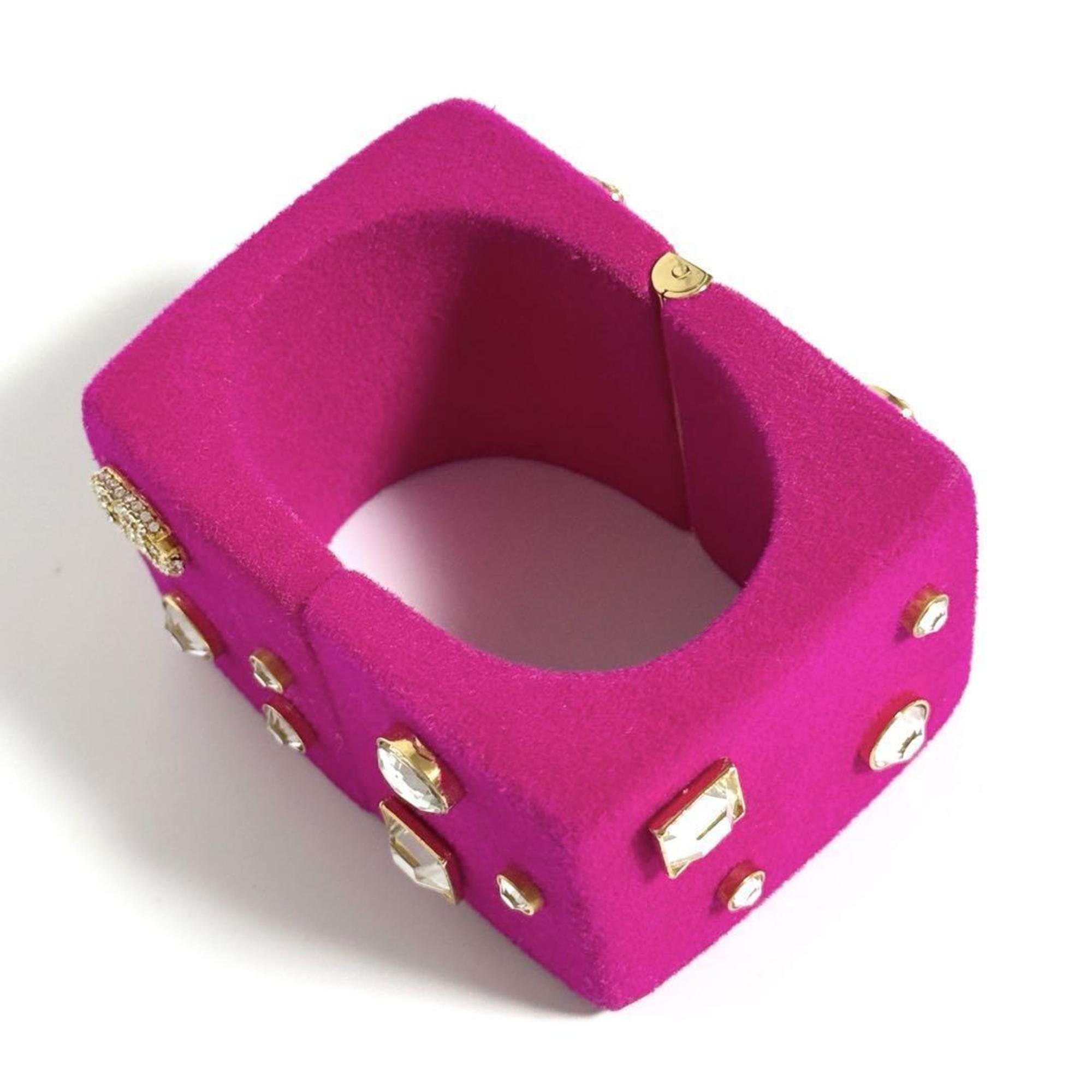 Bejeweled Bangle Metal and Rhinestone Bracelet
