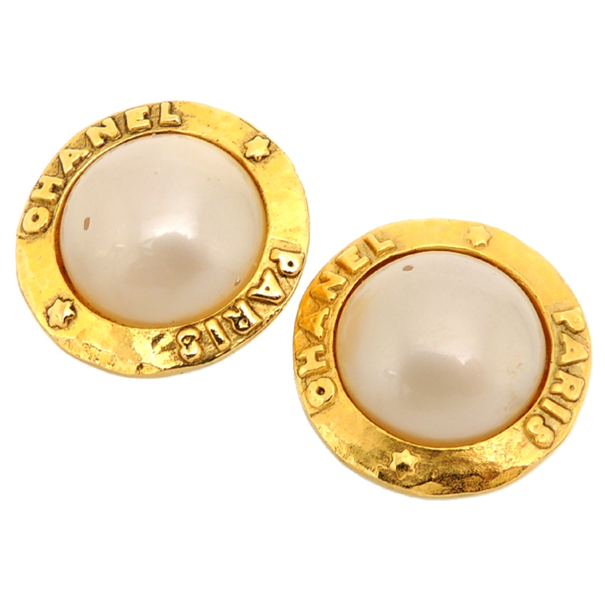 Pearl Clip-On Earrings Metal