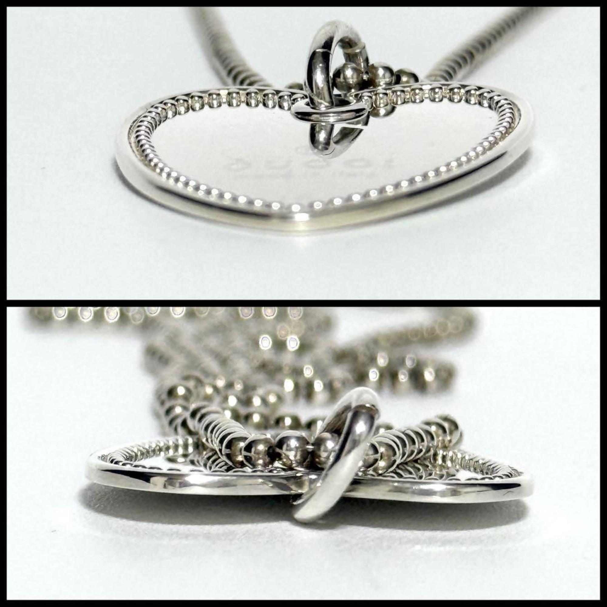 Pendant Necklace Trademark Heart Tag Sterling Silver