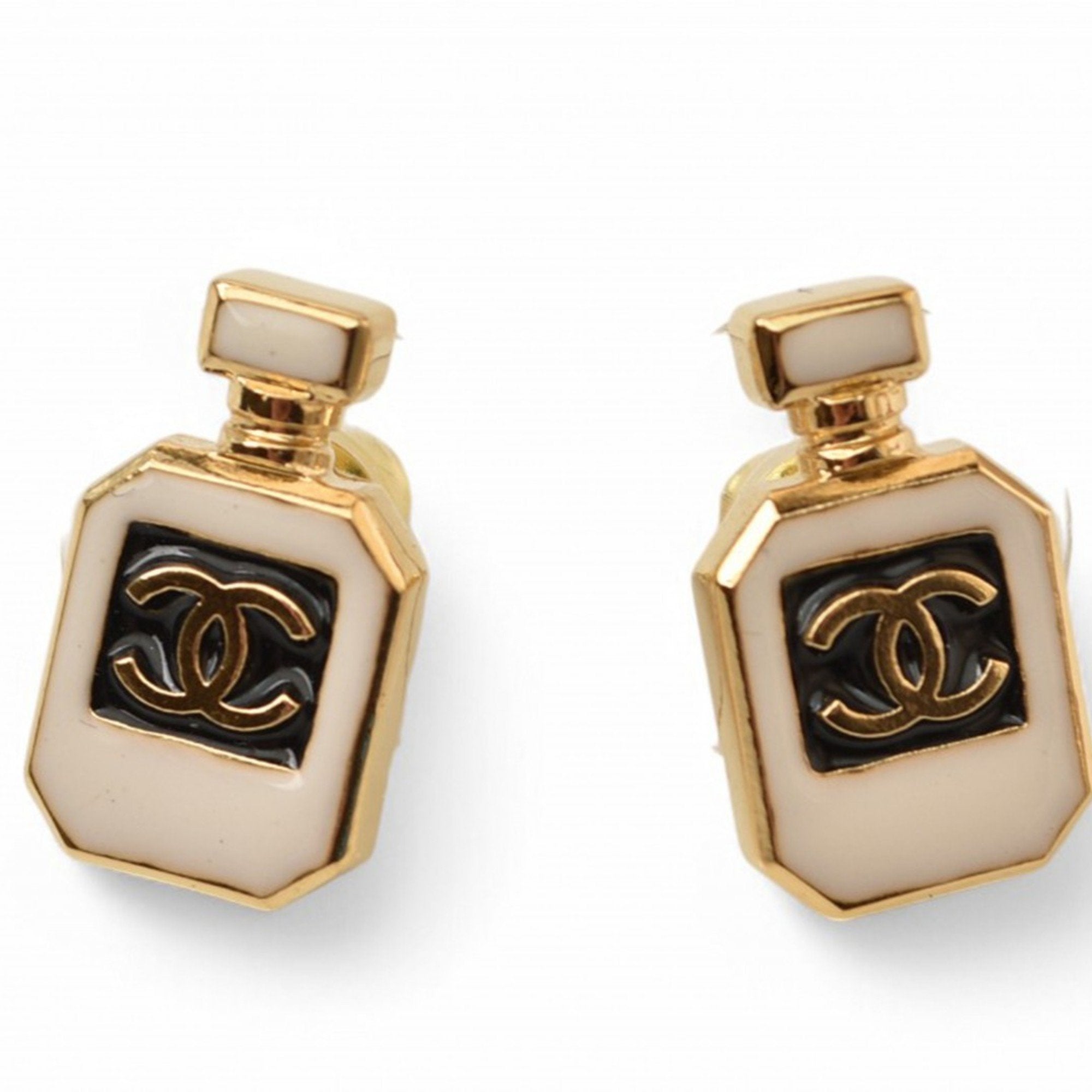 CC Logo Earrings Metal Gold-Tone Metal