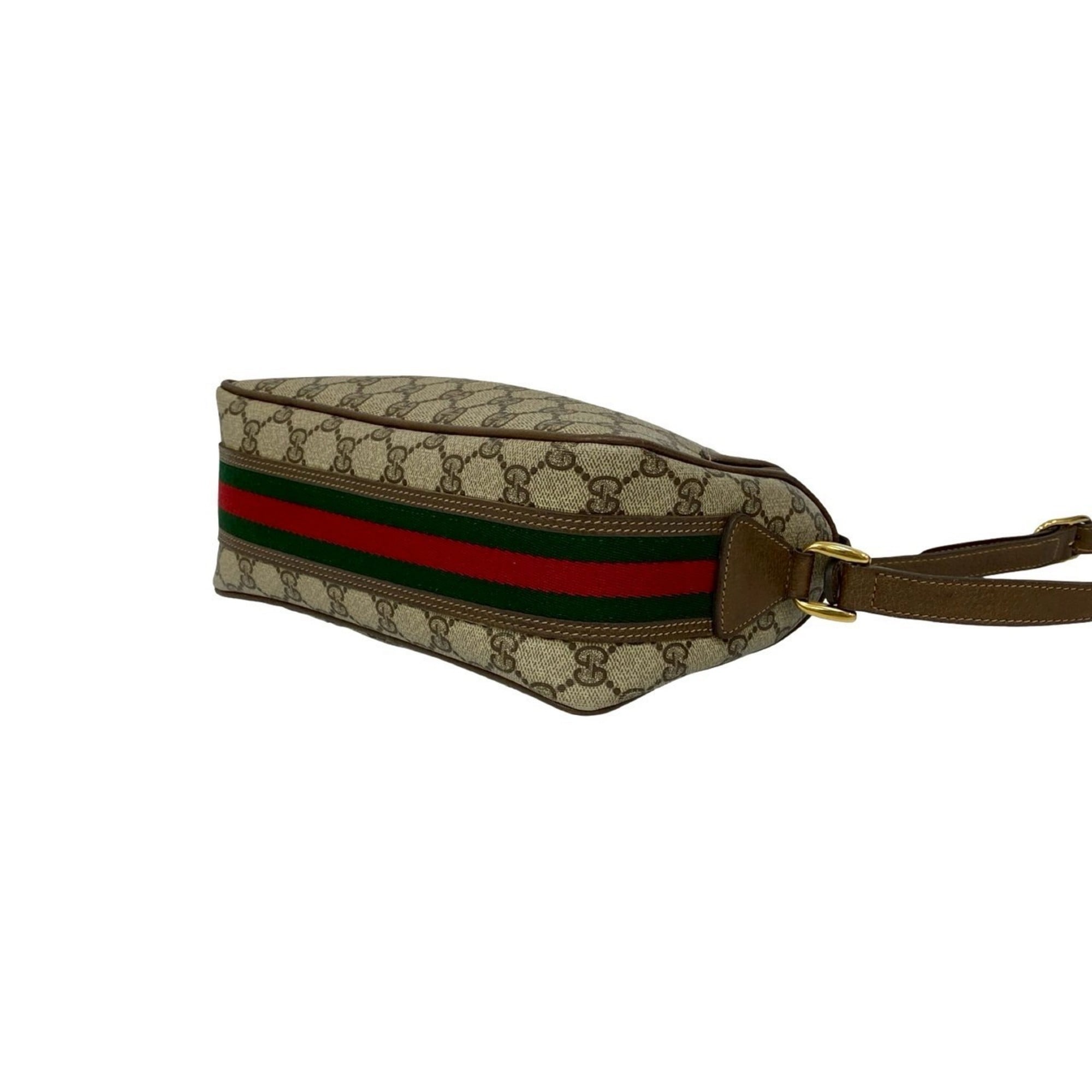 Interlocking G Patch Wristlet Messenger Bag GG Coated Canvas Small