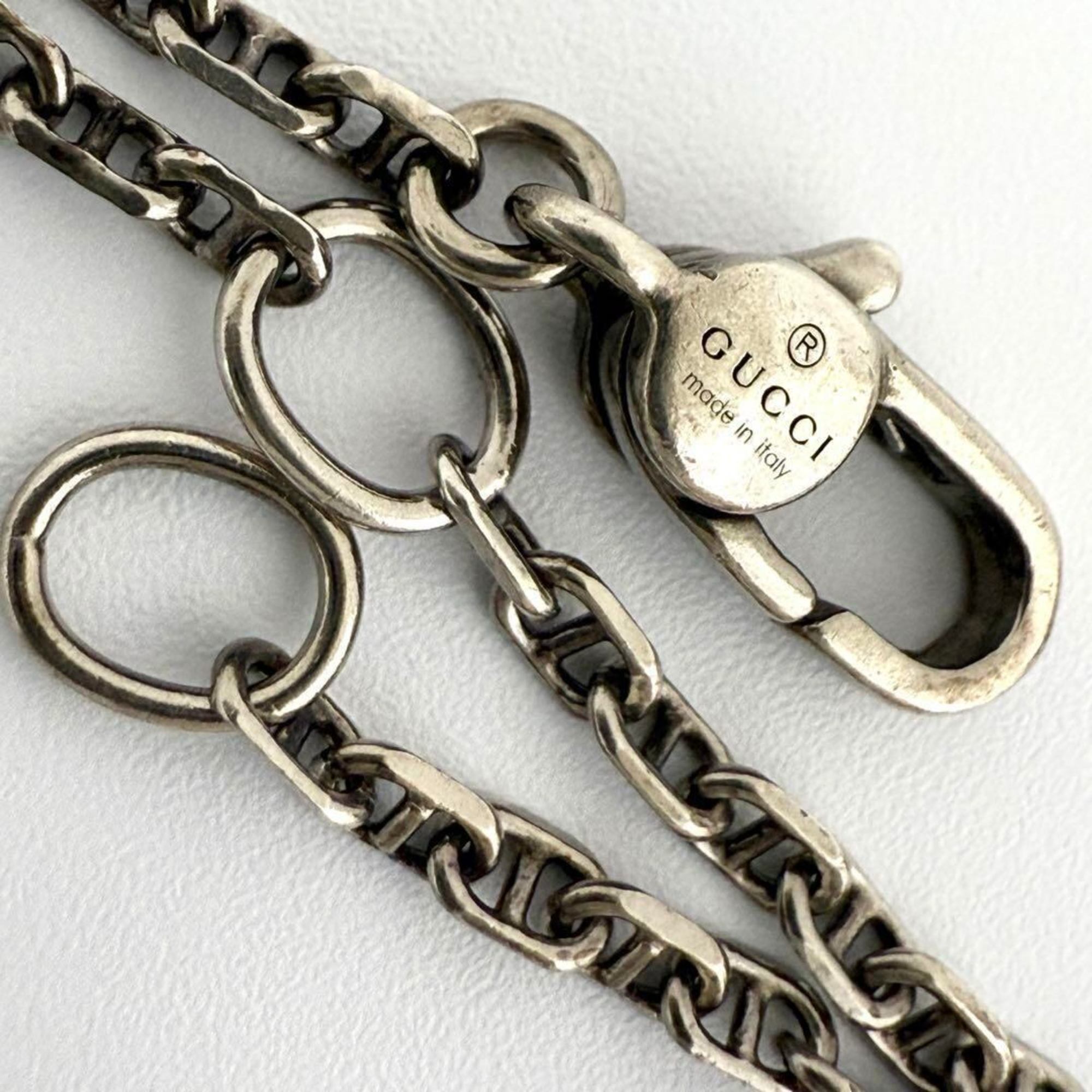 Crest Key Pendant Necklace Sterling Silver
