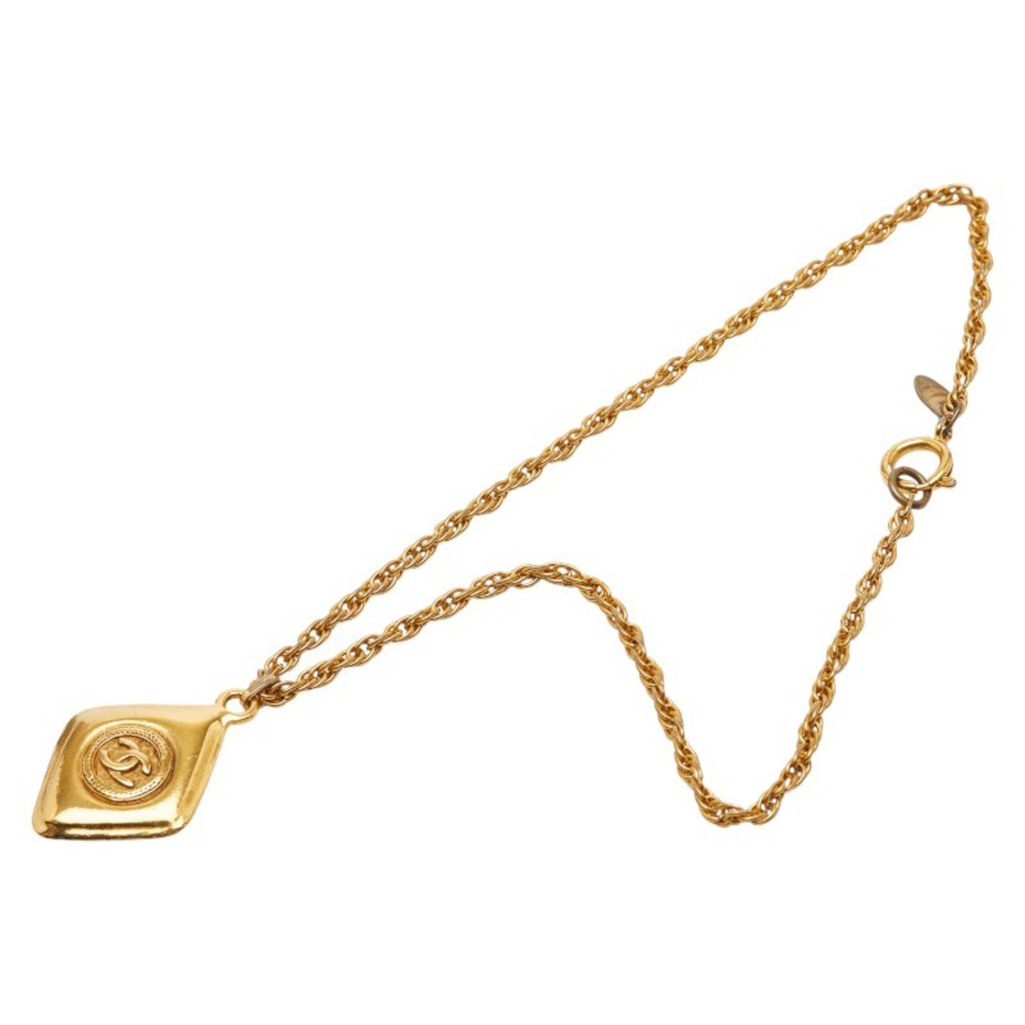 CC Logo Pendant Necklace Metal
