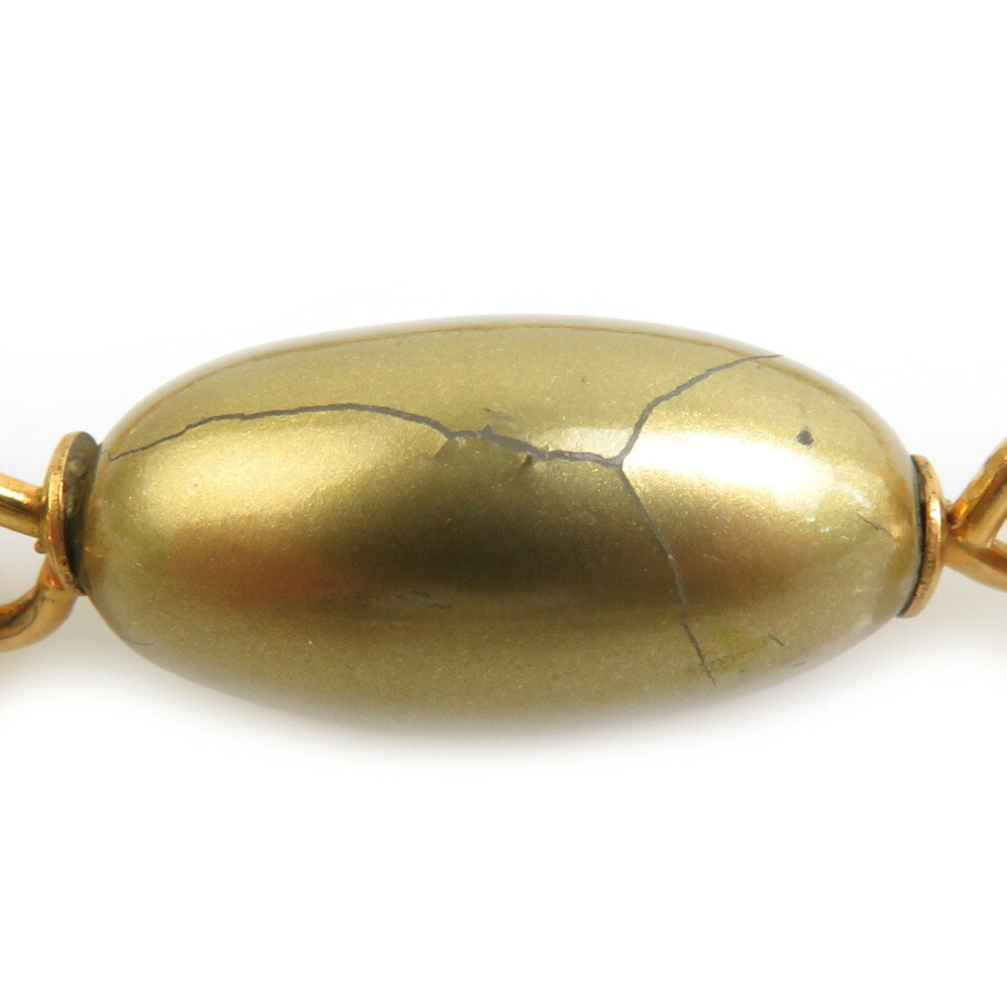 CC Logo Pendant Necklace Gold-Tone Metal