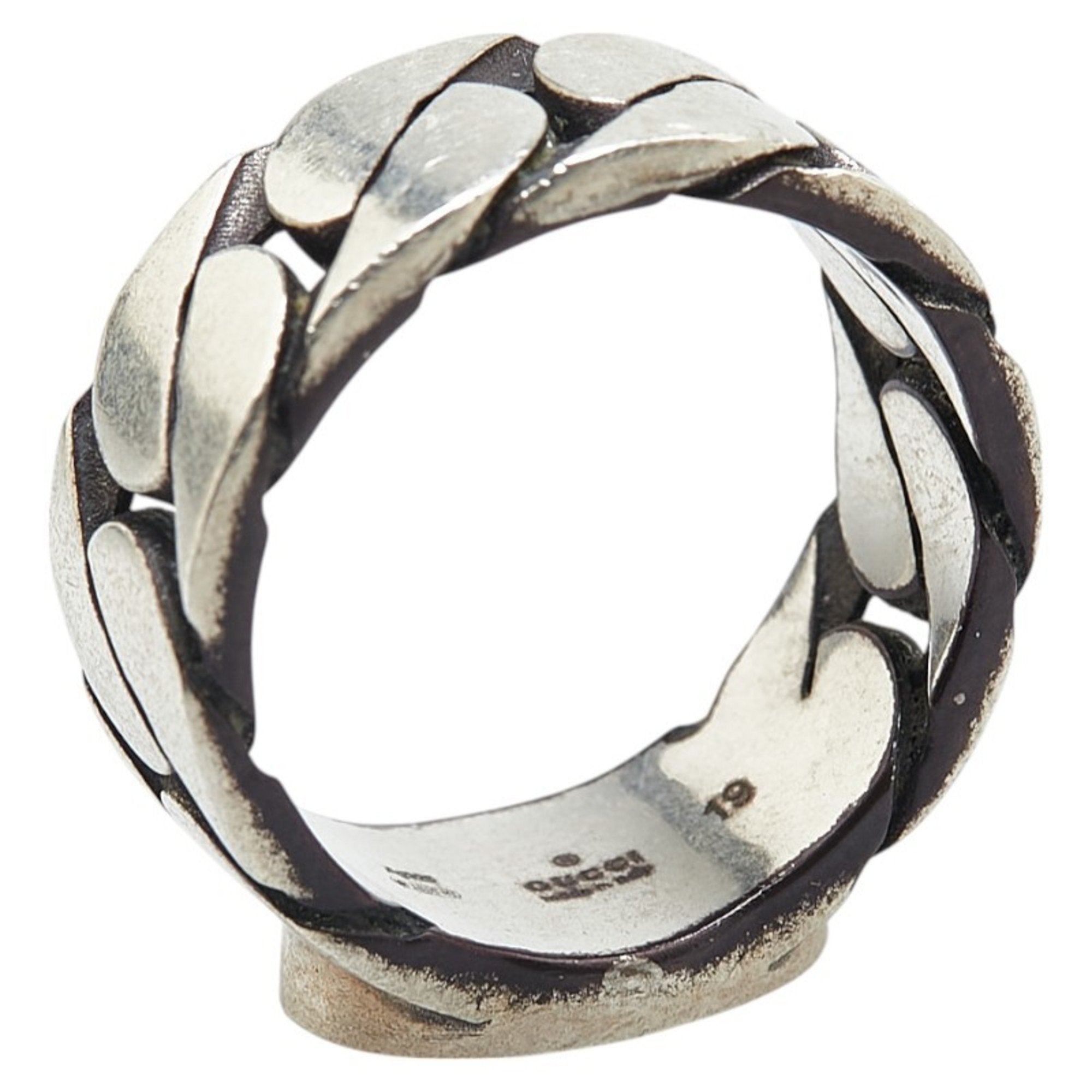 Interlocking G Band Ring Sterling Silver
