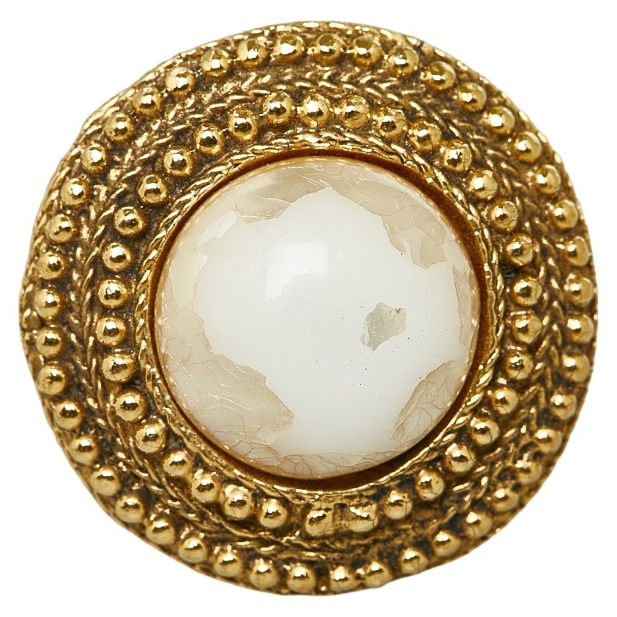 Clip-On Earrings Pearl Clip-On Gold-Tone Metal