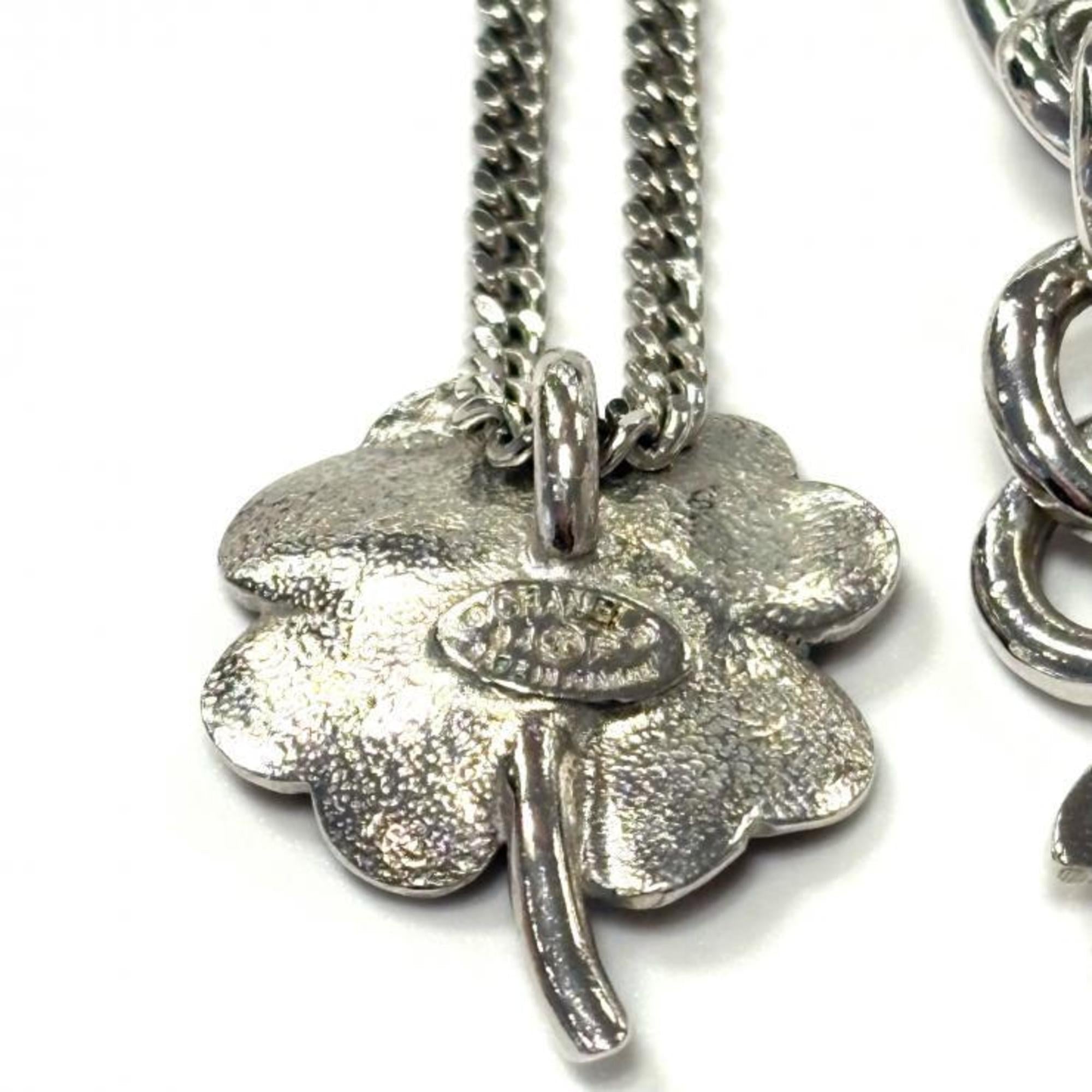 CC Logo Clover Pendant Necklace Sterling Silver