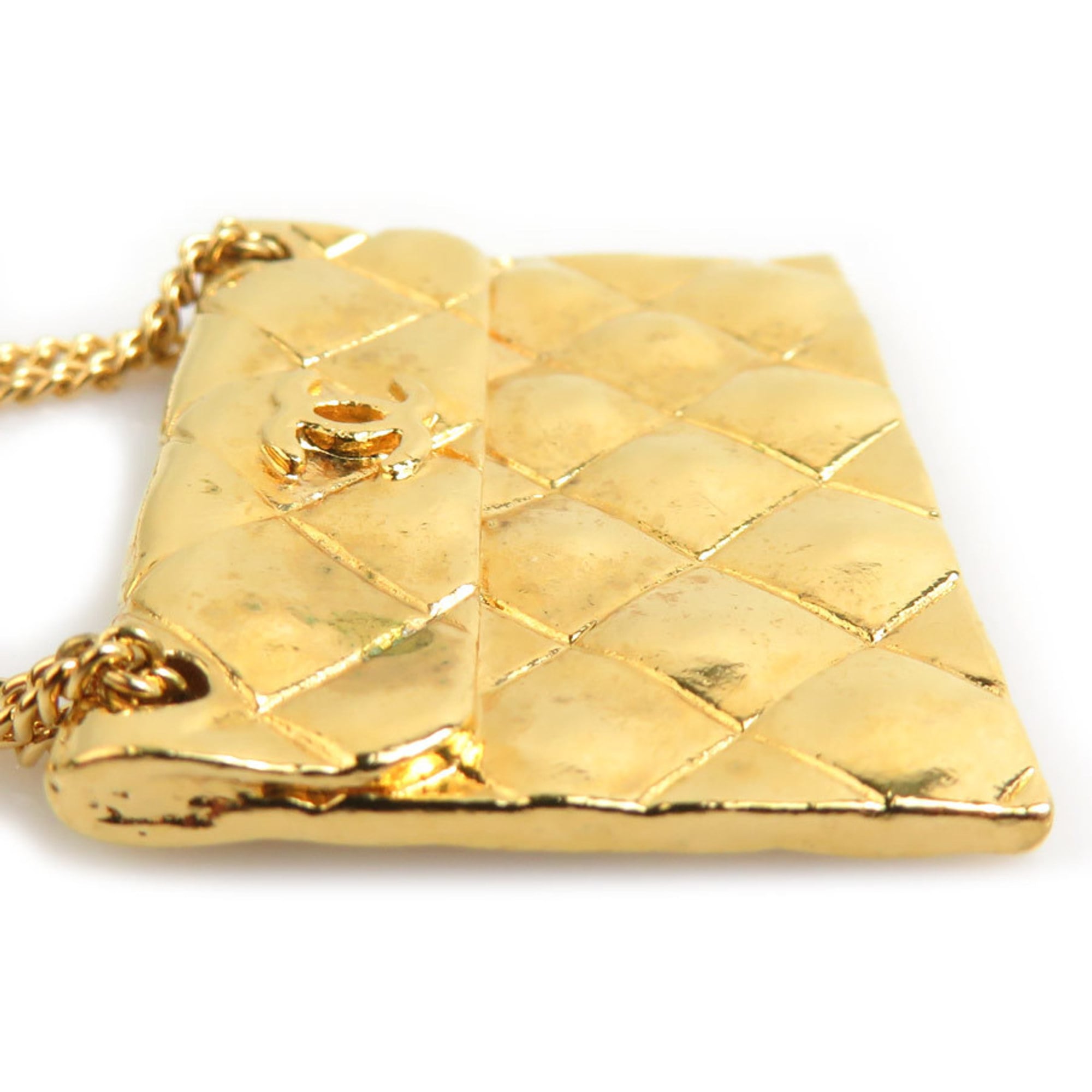 CC Logo Brooch Gold-Tone Metal