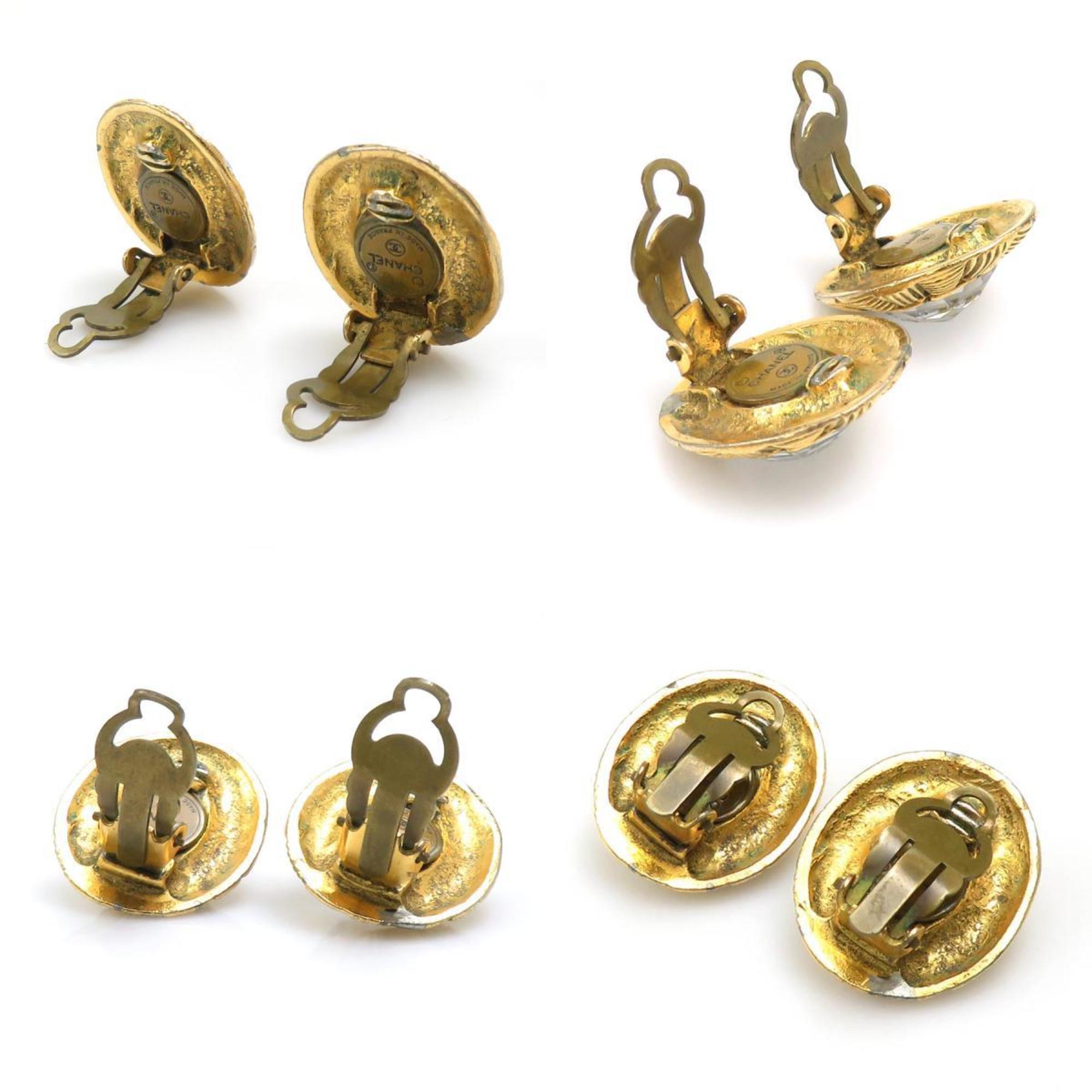 Rhinestone Clip-On Earrings Metal and Rhinestone