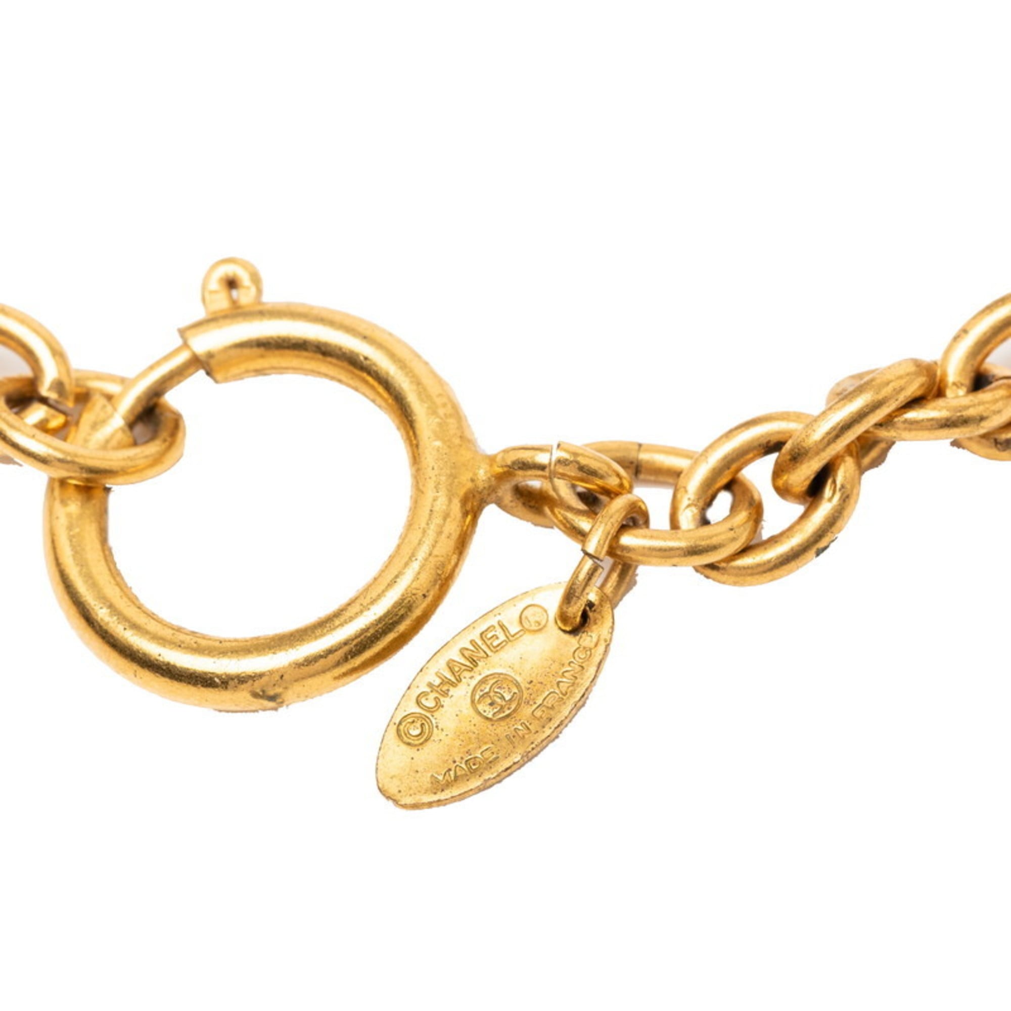 CC Logo Chain Pendant Necklace Metal