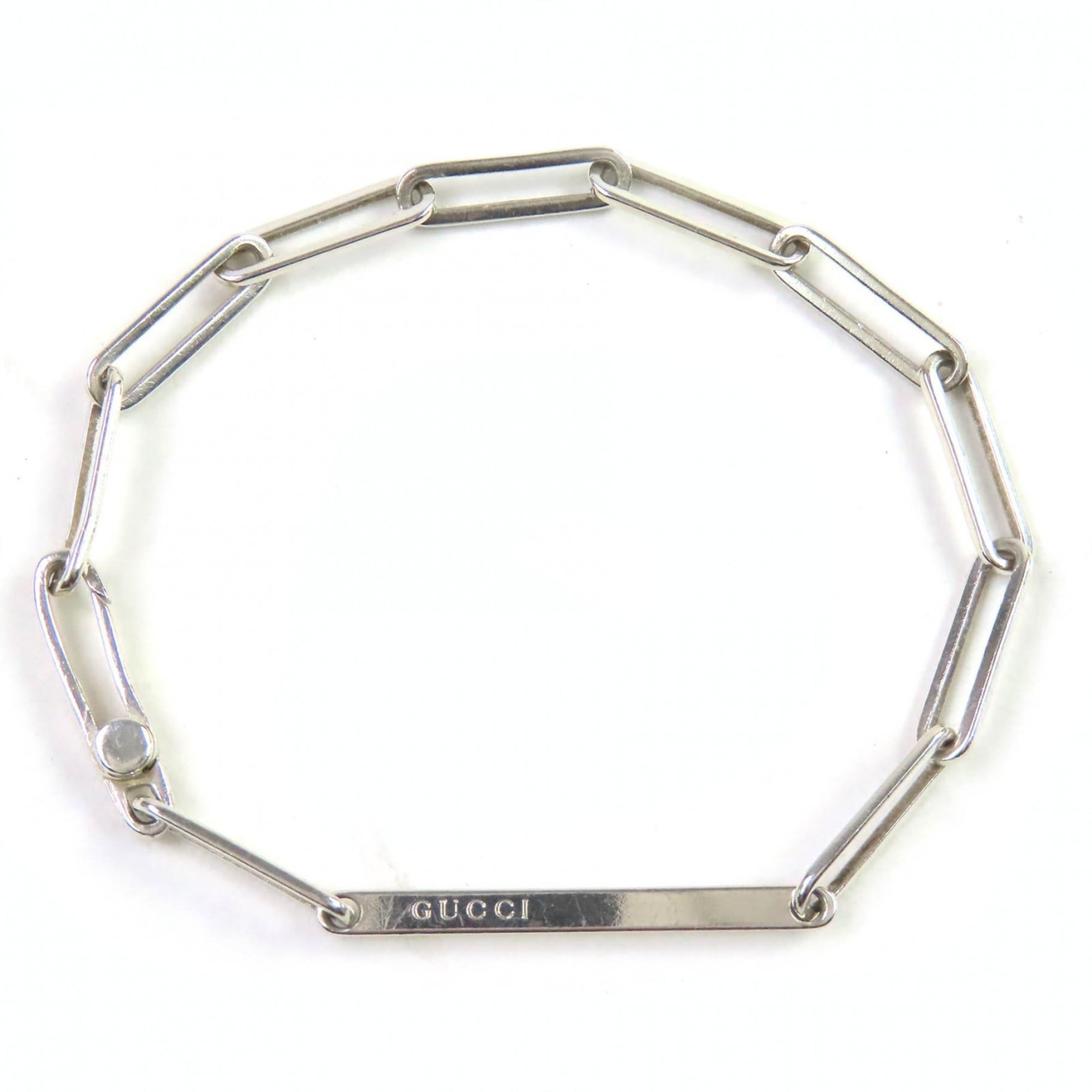 Oval Link ID Bracelet Sterling Silver