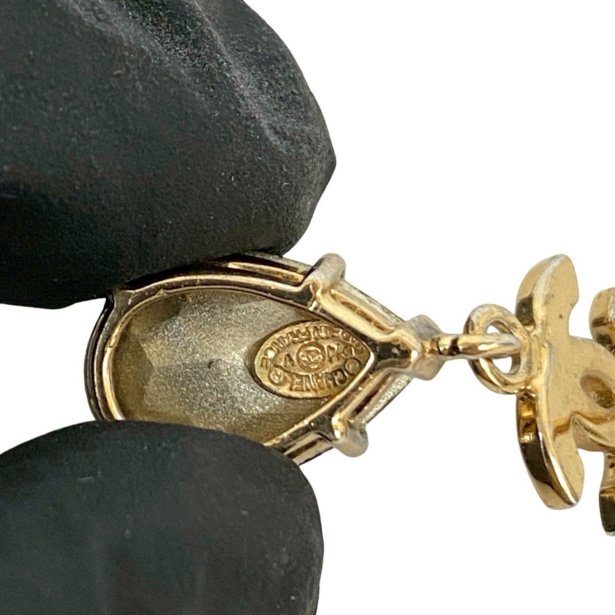 CC Logo Earrings Metal Gold-Tone Metal