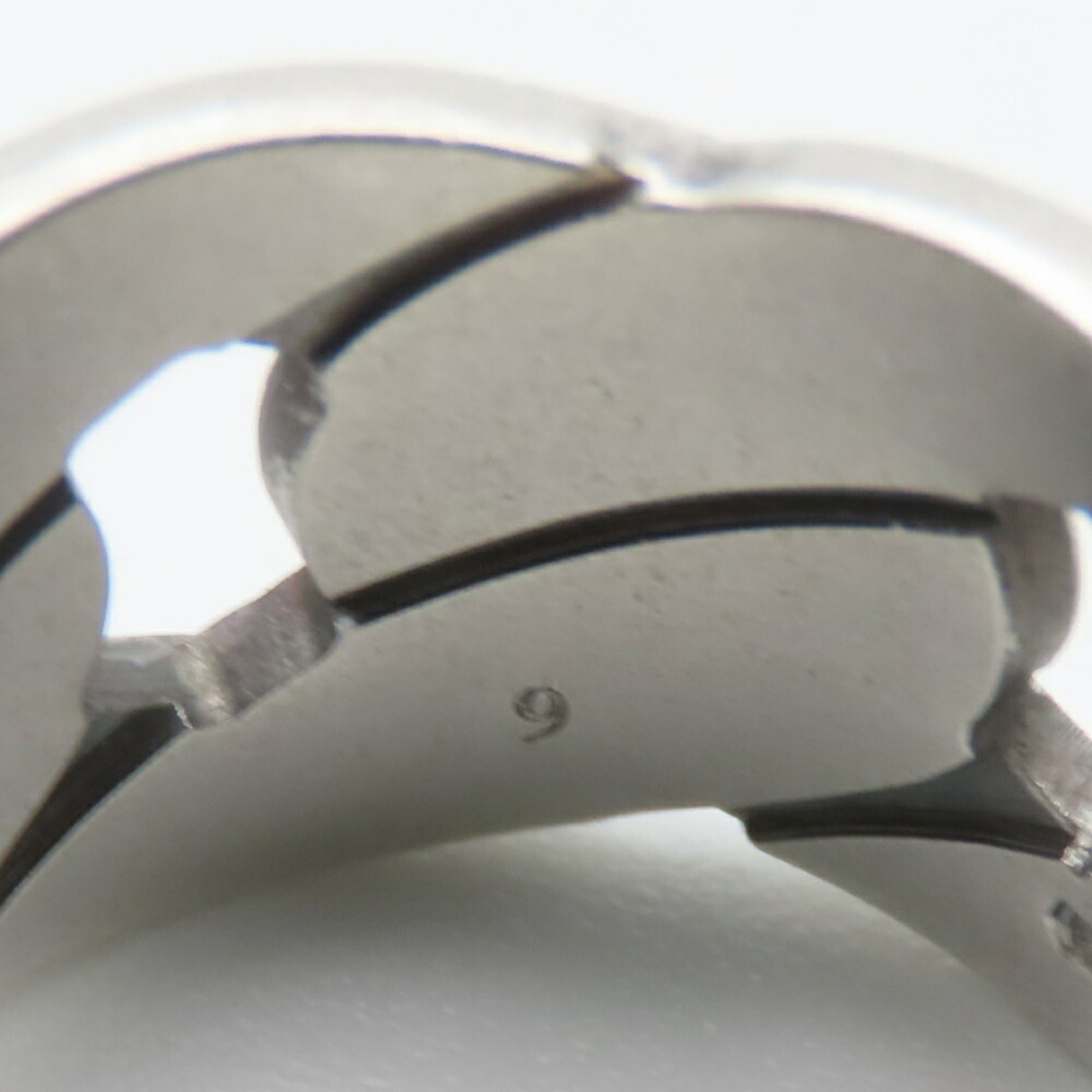 Chain Motif Wide Ring Sterling Silver