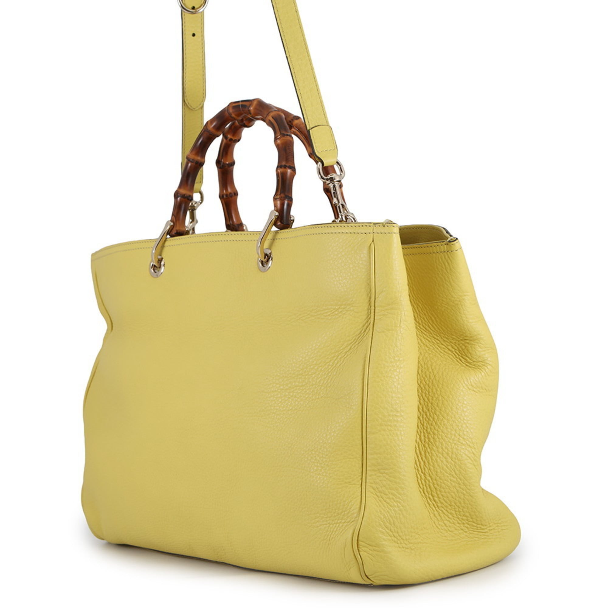 Bamboo Shopper Tote Leather Large