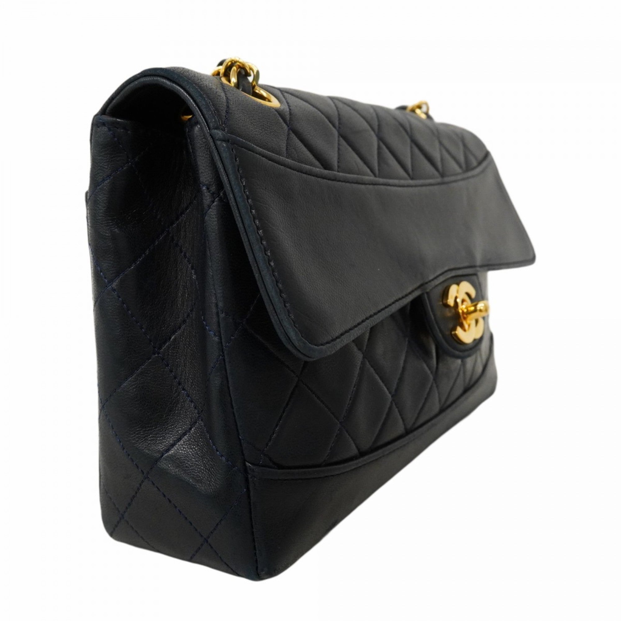 Vintage CC Chain Flap Bag Quilted Lambskin Medium