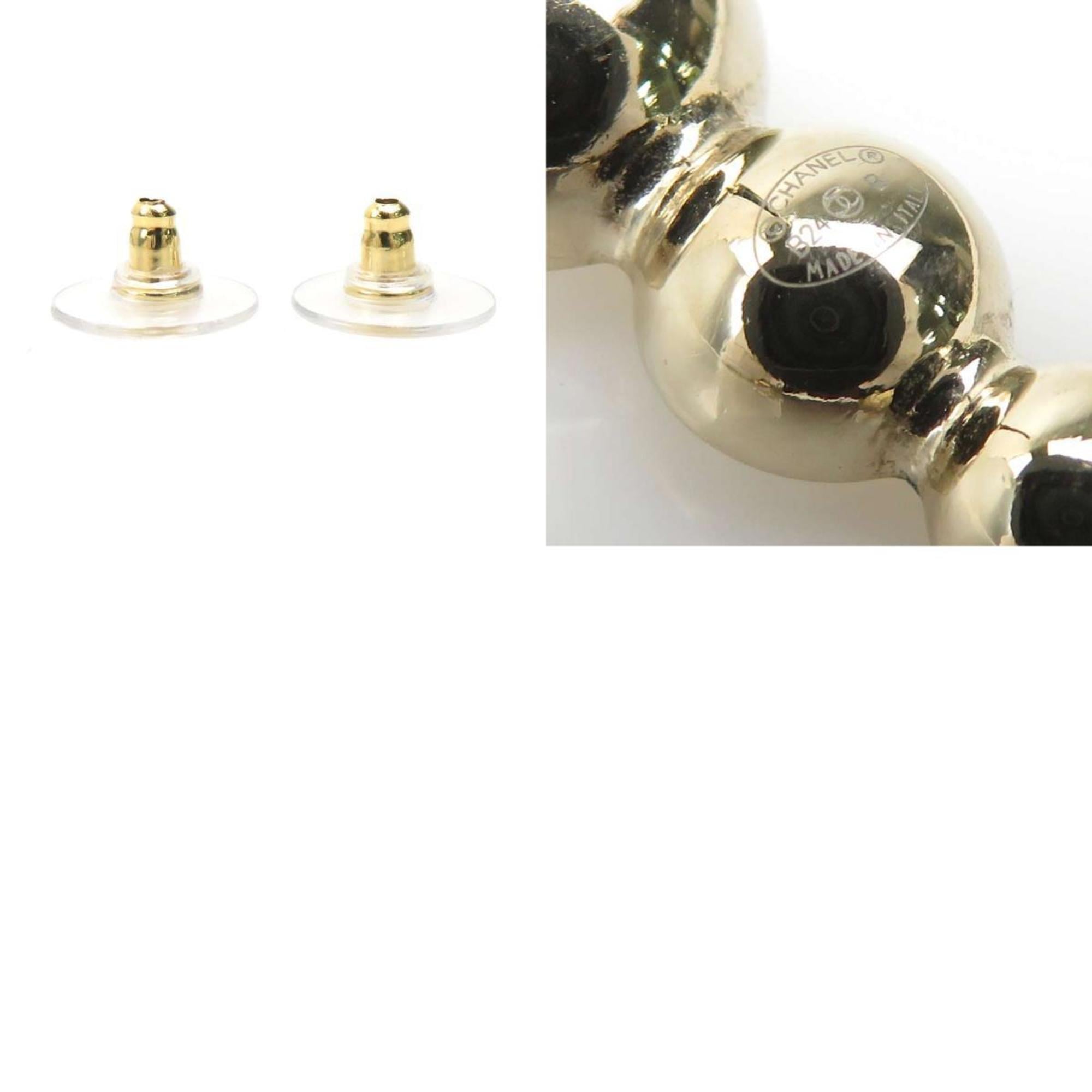 CC Logo Earrings Gold-Tone Metal