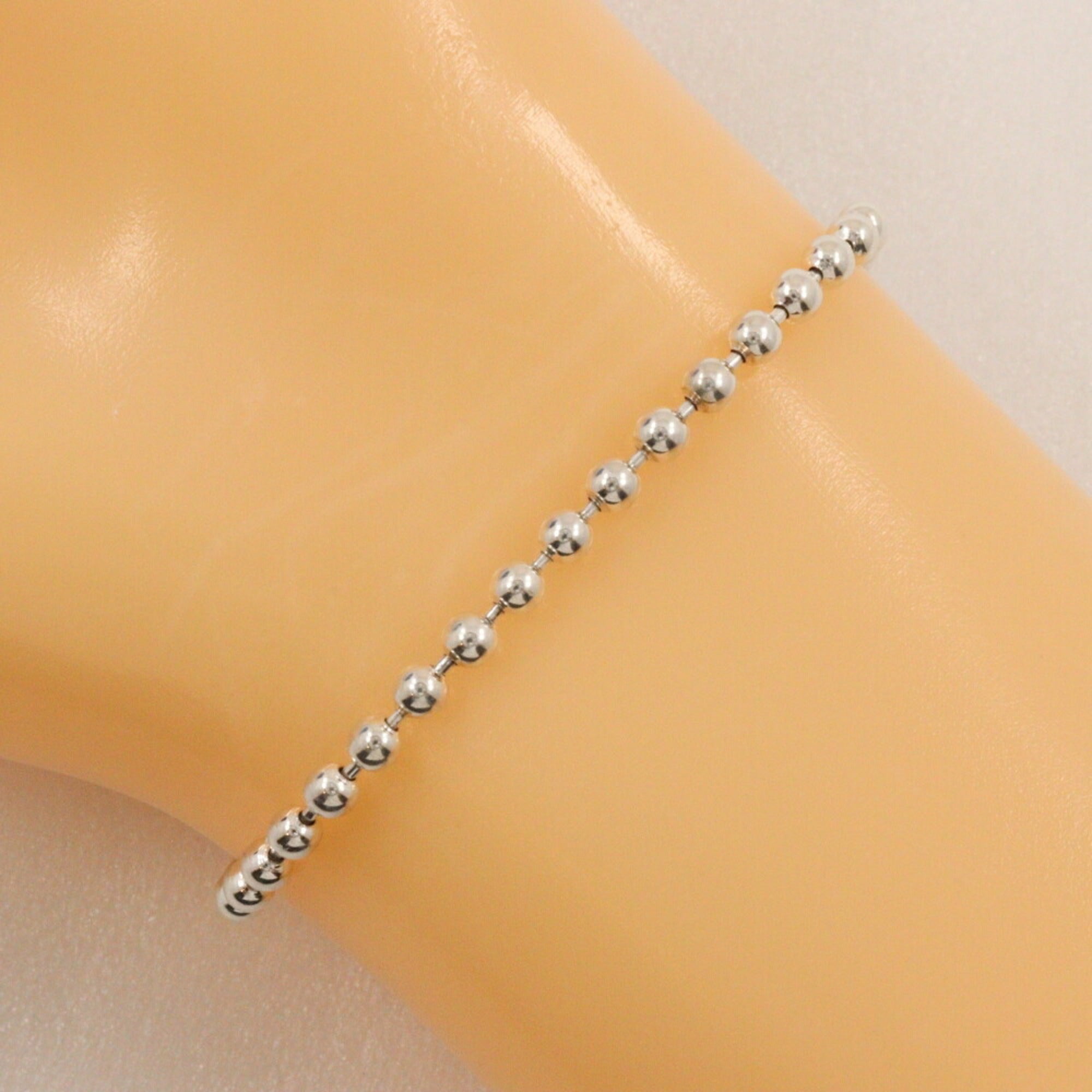 Interlocking G Bracelet Ball Chain Sterling Silver