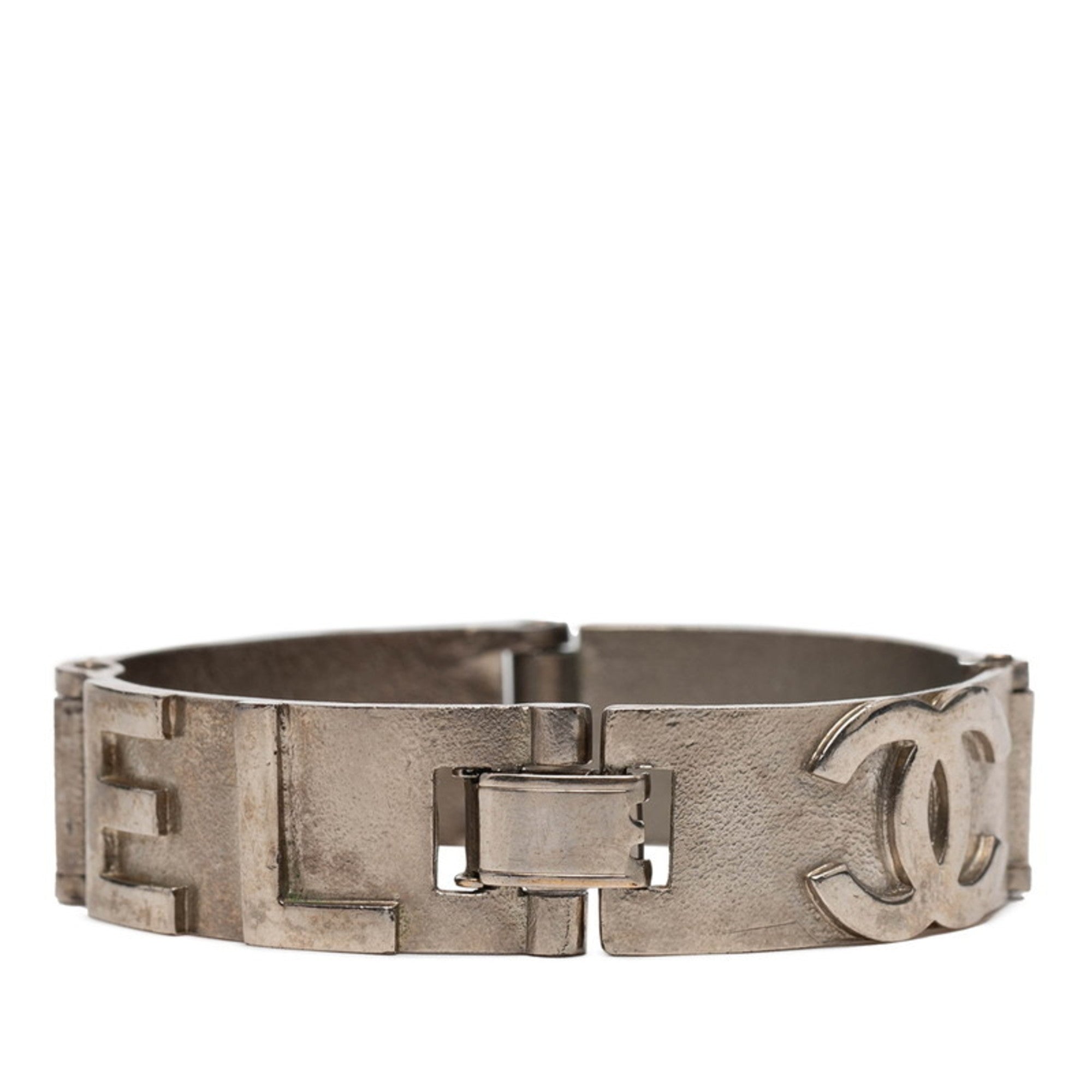CC Logo Bracelet Silver-Tone Metal