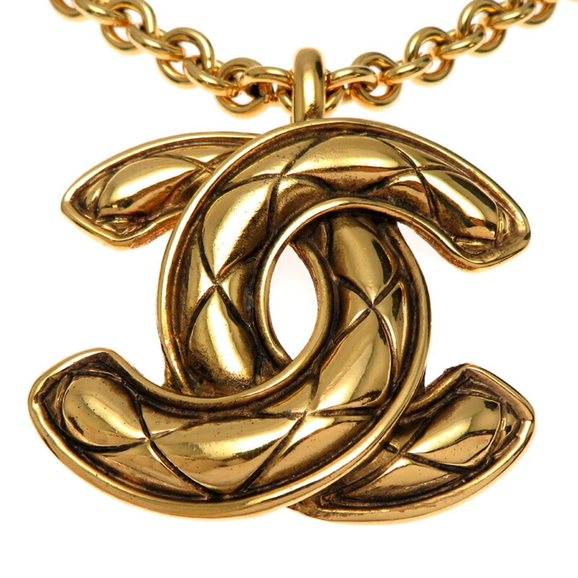 CC Logo Pendant Necklace Metal