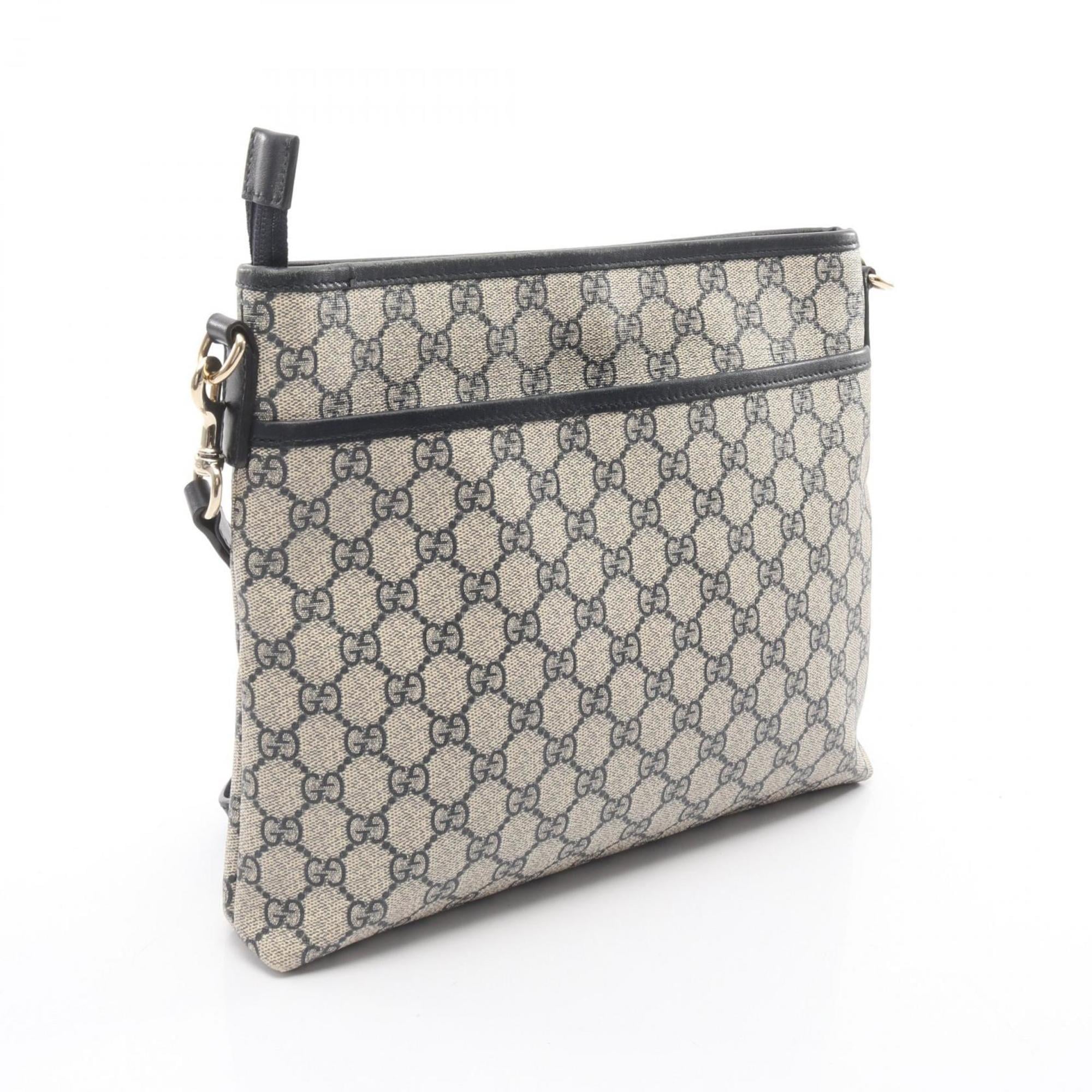 Zip Top Messenger Bag GG Coated Canvas Medium