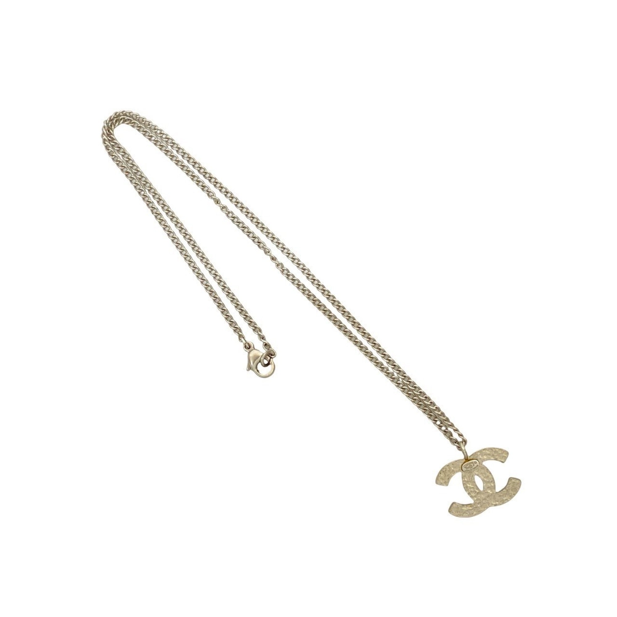 CC Logo Chain Pendant Necklace Sterling Silver