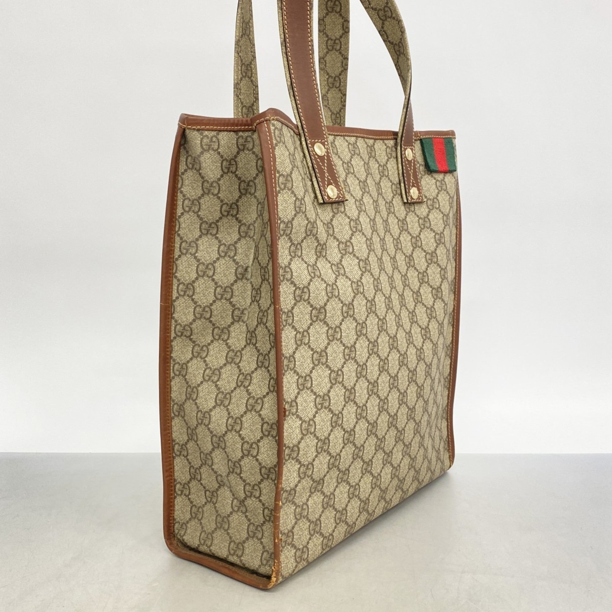 Web Loop Tote GG Coated Canvas Tall