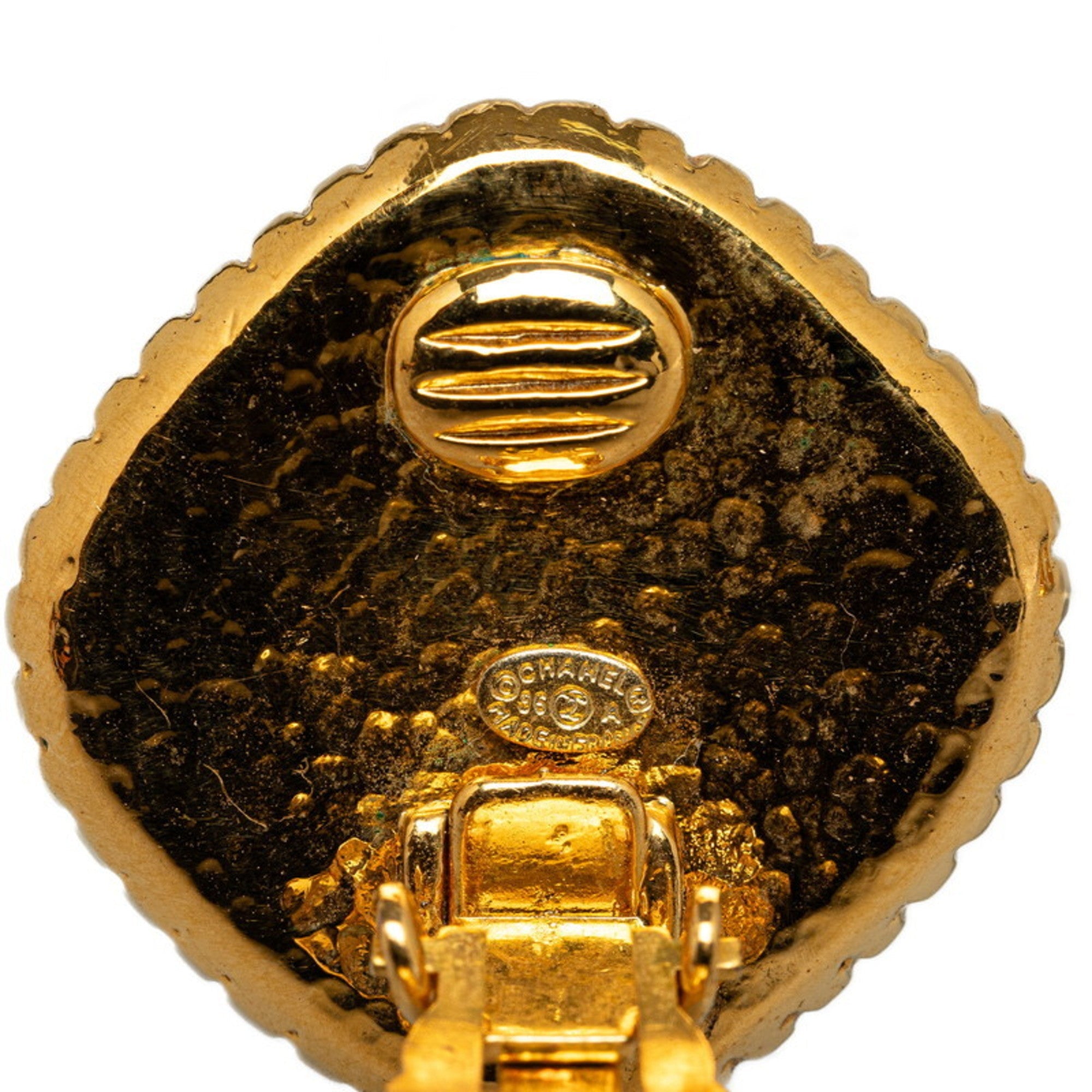 CC Logo Earrings Metal Gold-Tone Metal
