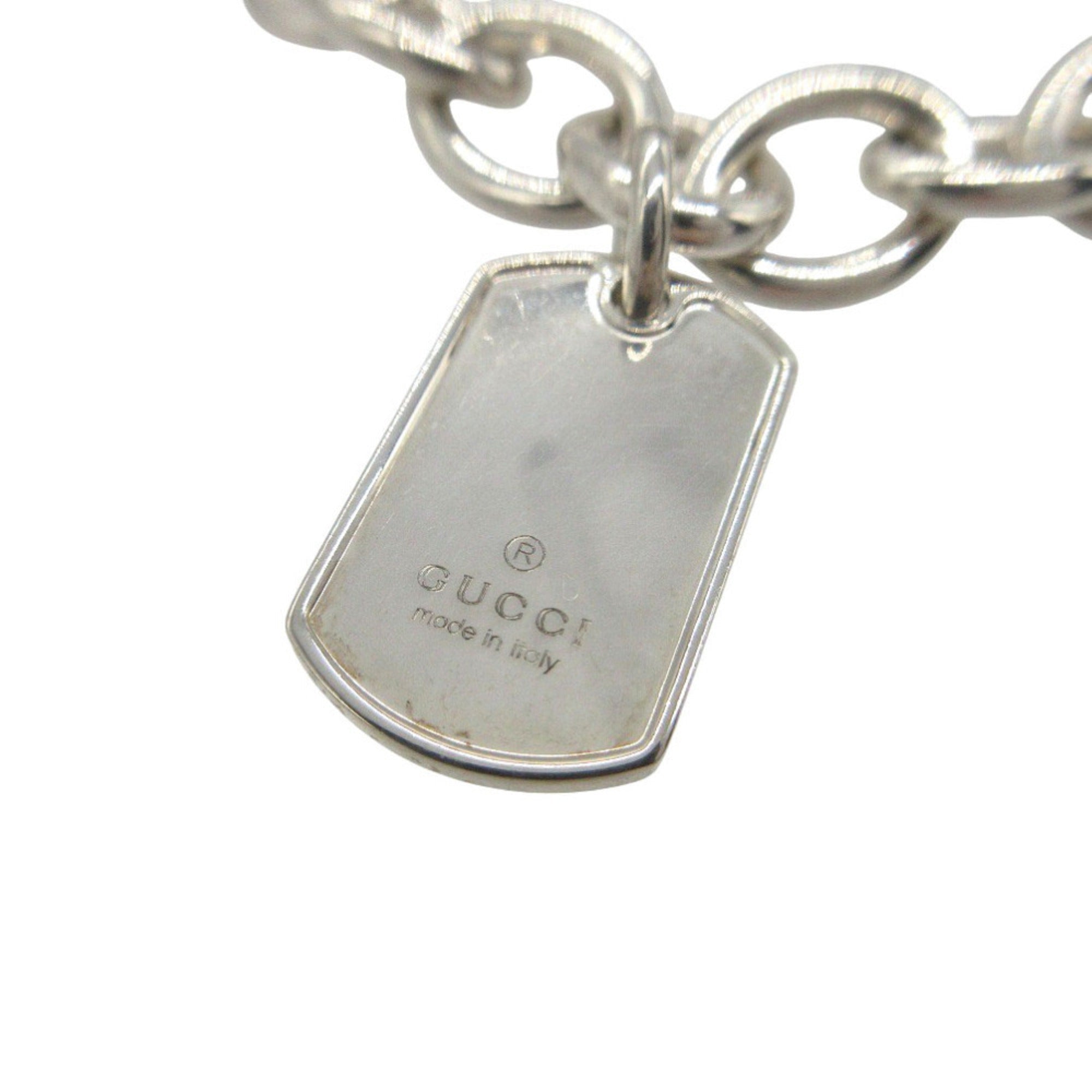 Bracelet Sterling Silver Bamboo G Dog Tag Icon