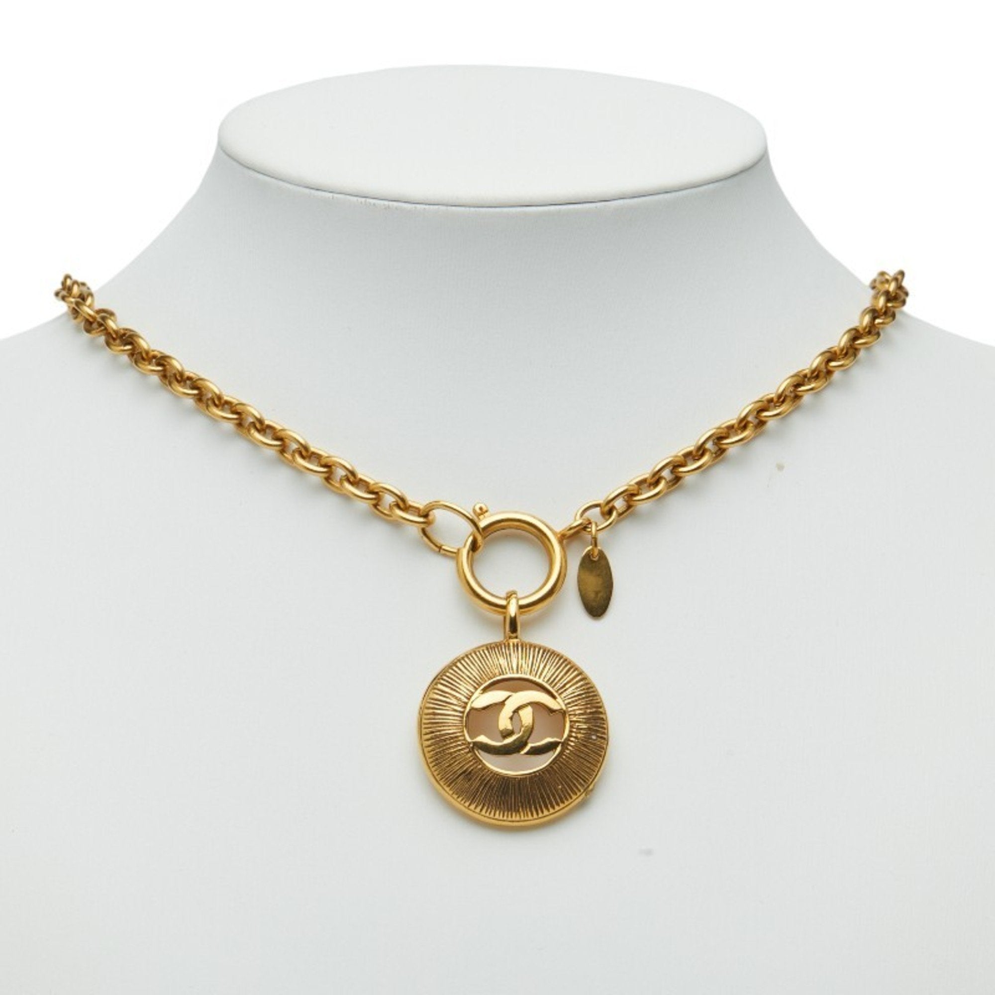 CC Logo Pendant Necklace Metal