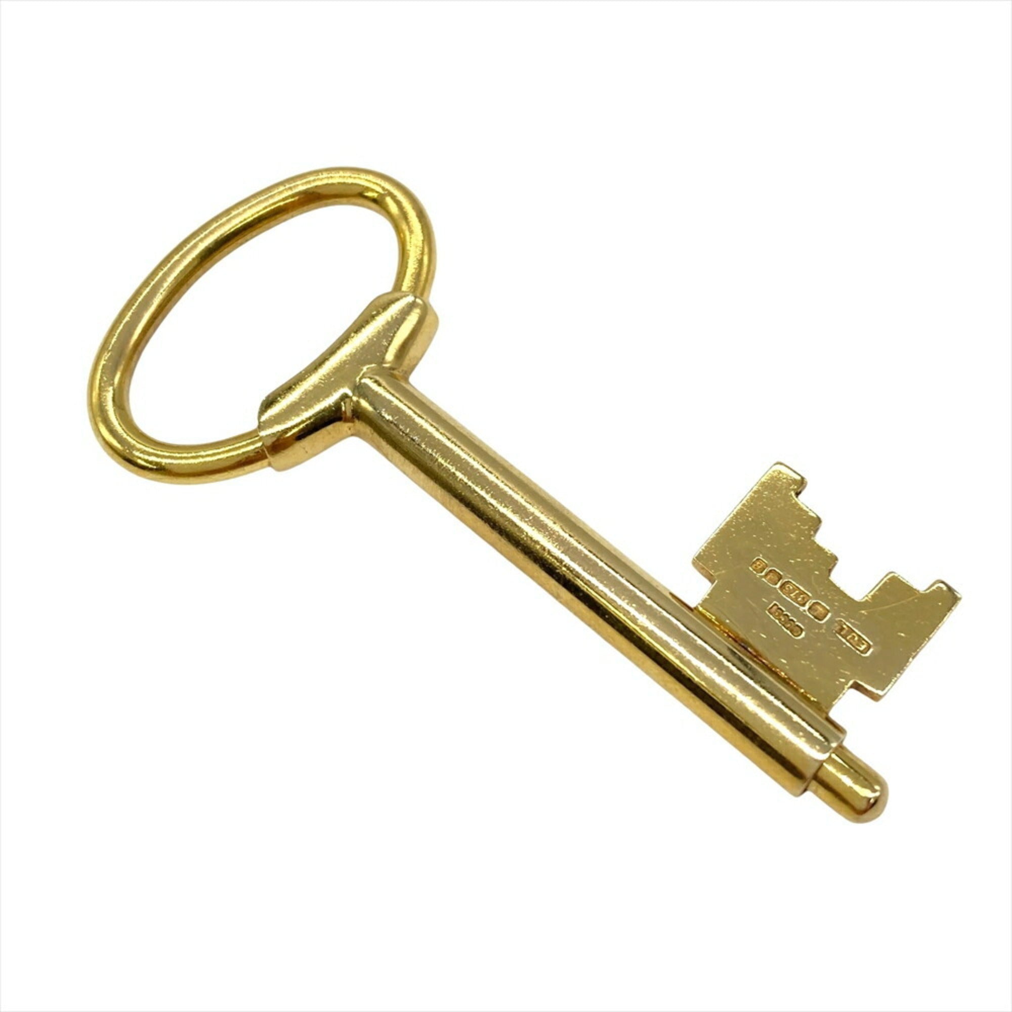 Key Motif Pendant Necklace Yellow Gold