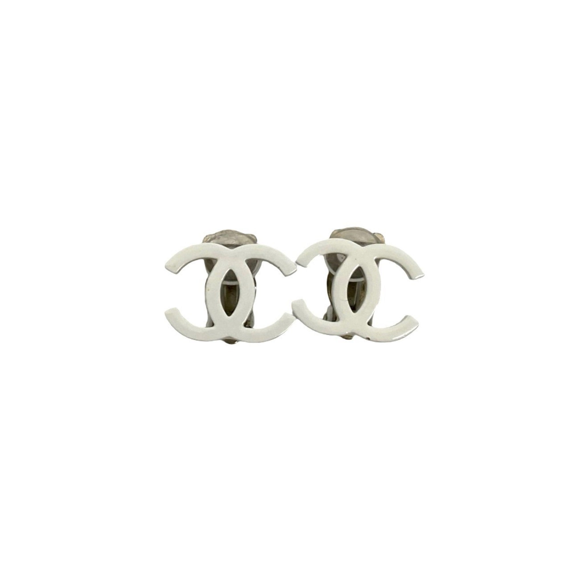 CC Logo Clip-On Earrings Sterling Silver