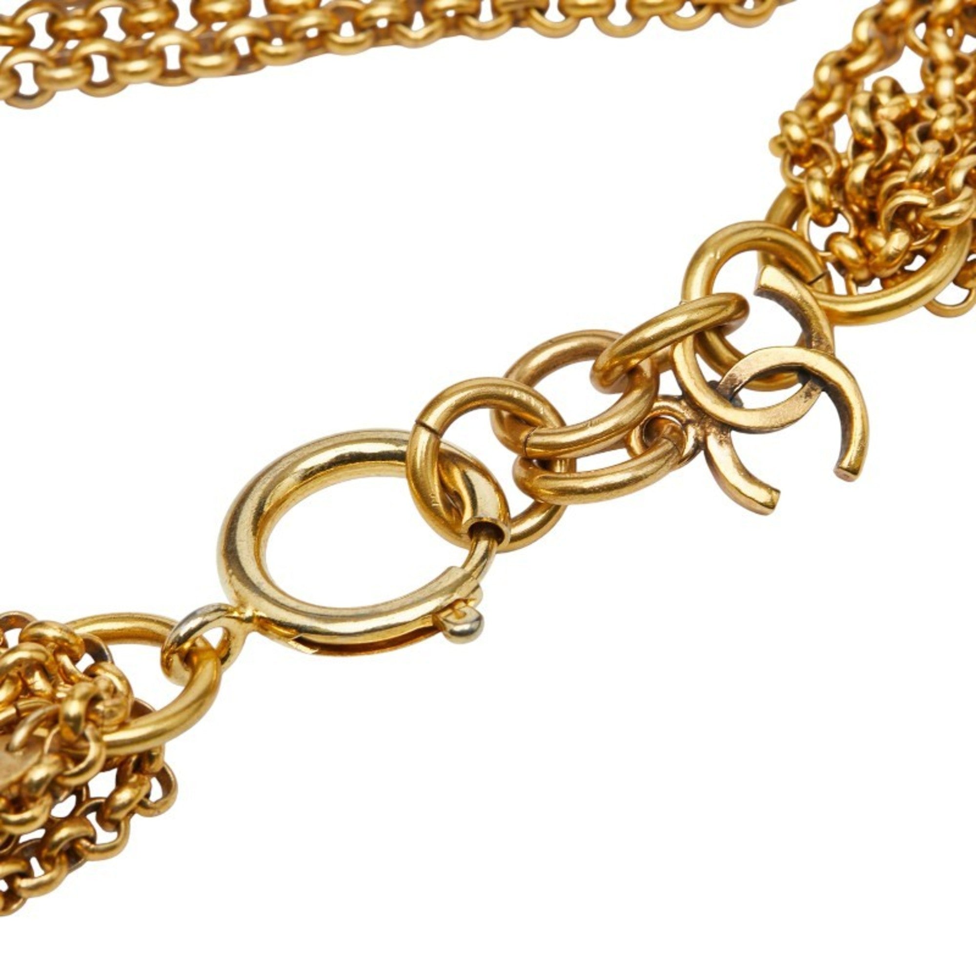 CC Logo Pendant Necklace Metal