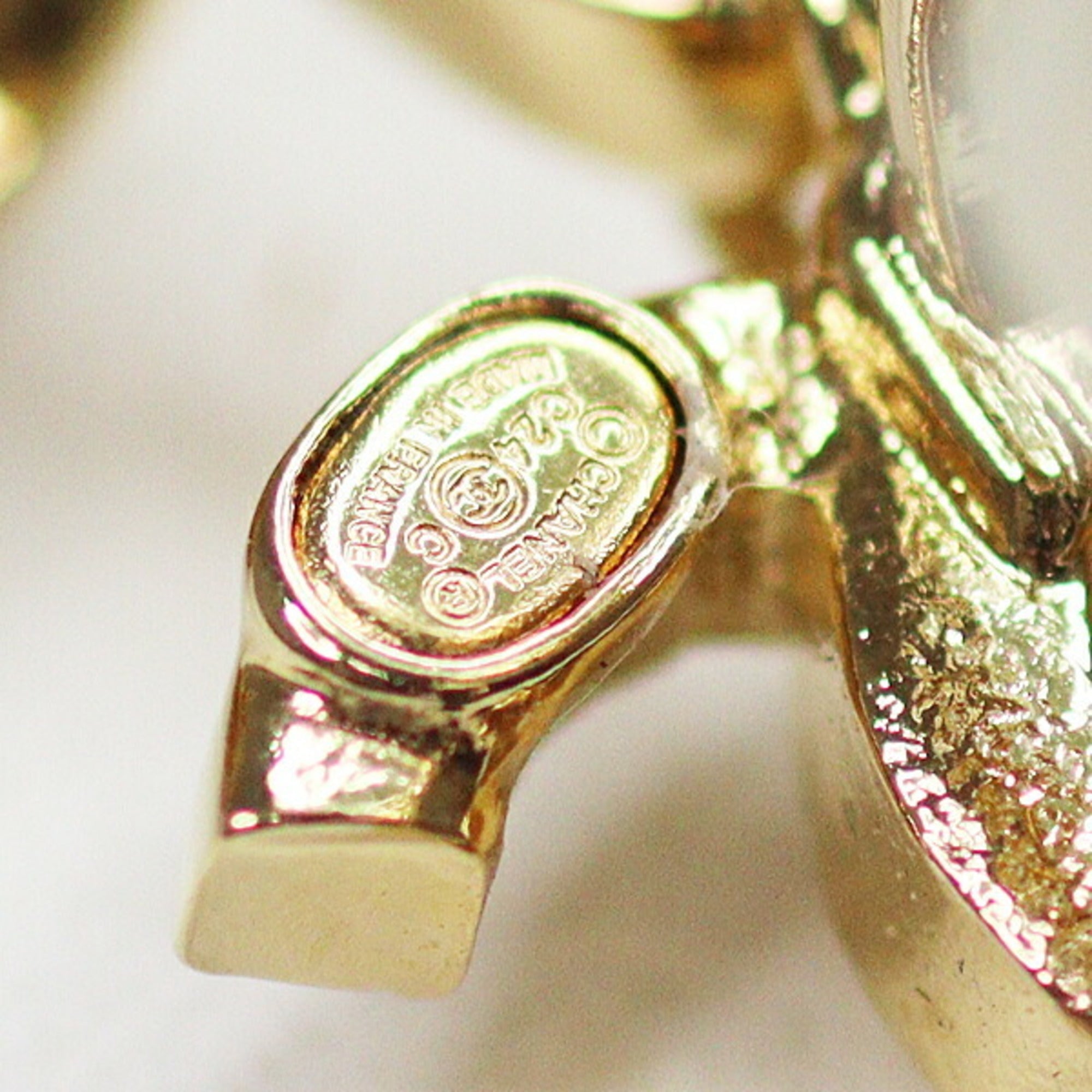CC Logo Earrings Gold-Tone Metal Gold-Tone Metal