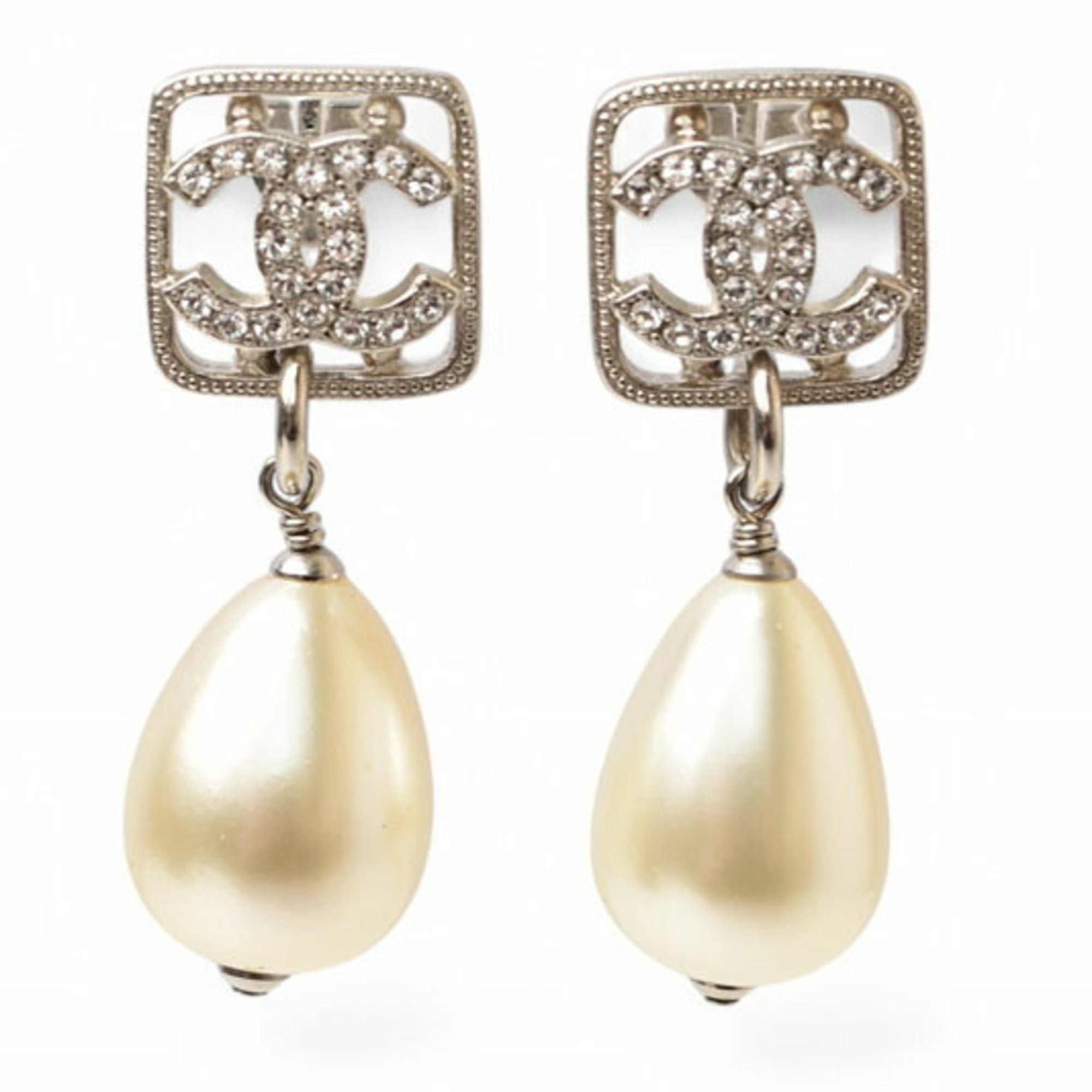 CC Logo Earrings Sterling Silver Silver-Tone Metal