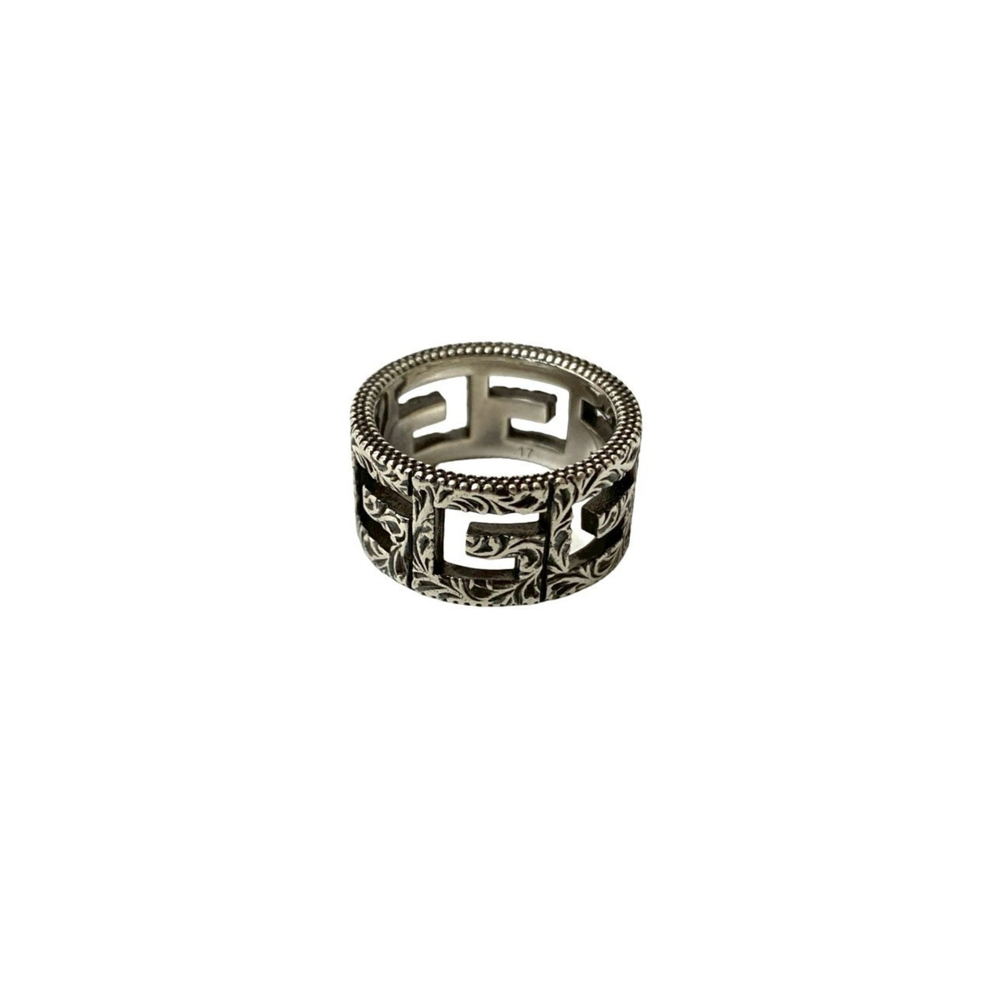 Square G Arabesque Ring Sterling Silver