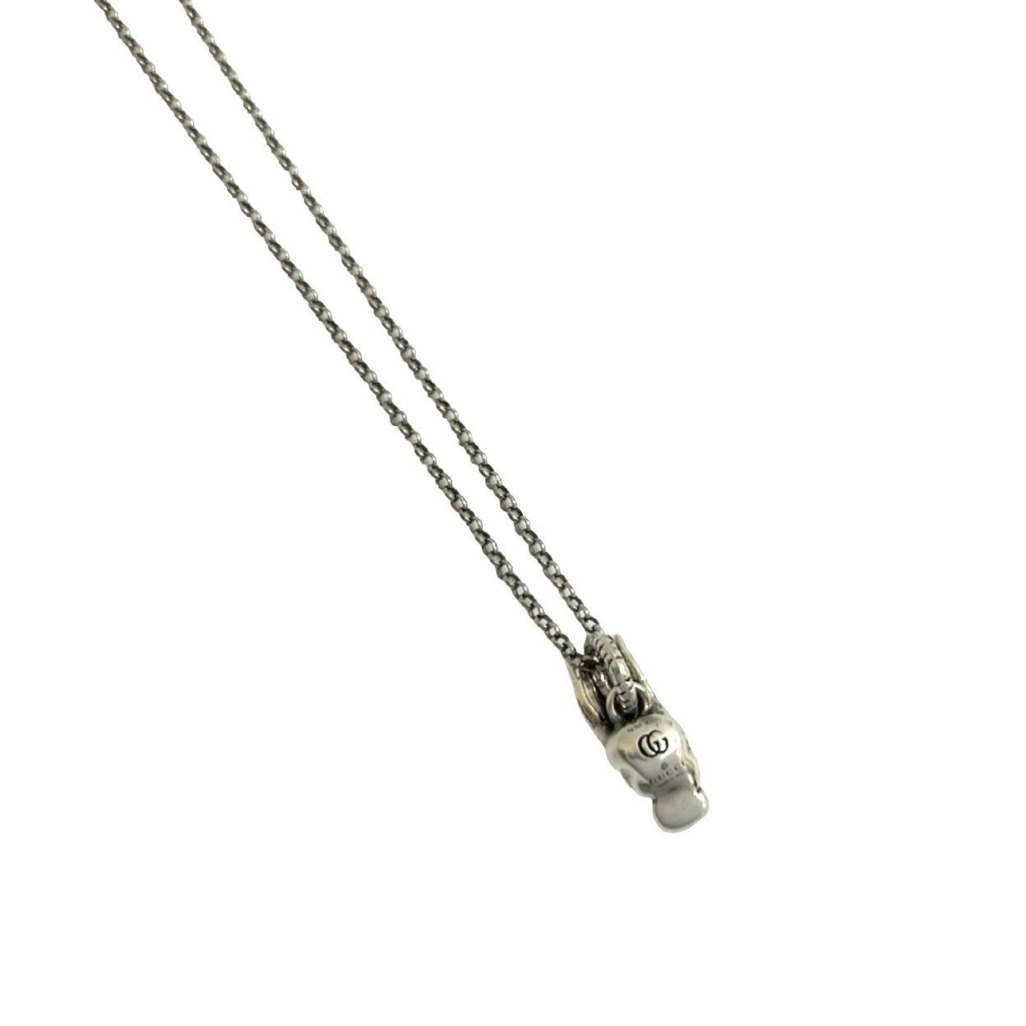 Anger Forest Rabbit Head Pendant Necklace Sterling Silver