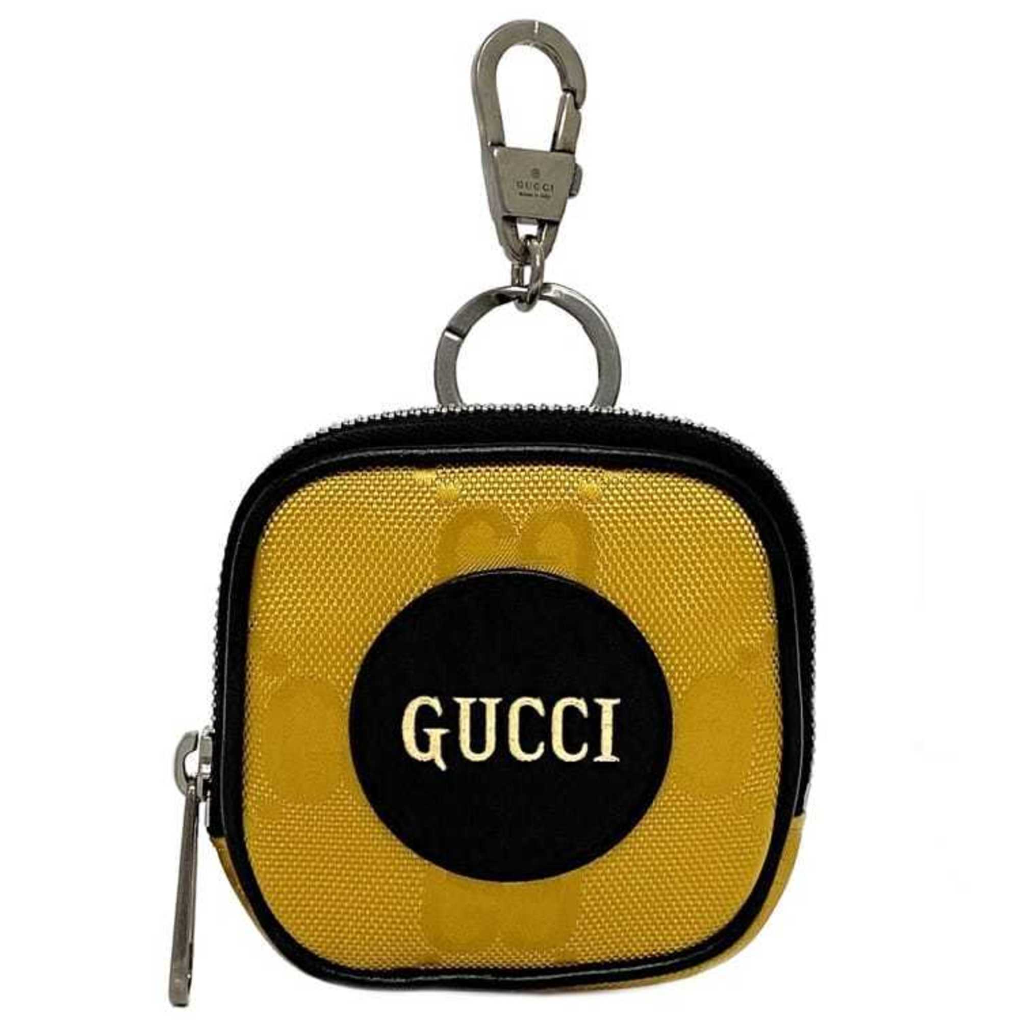 Charm Leather and Nylon Black and Yellow Handbag Charm