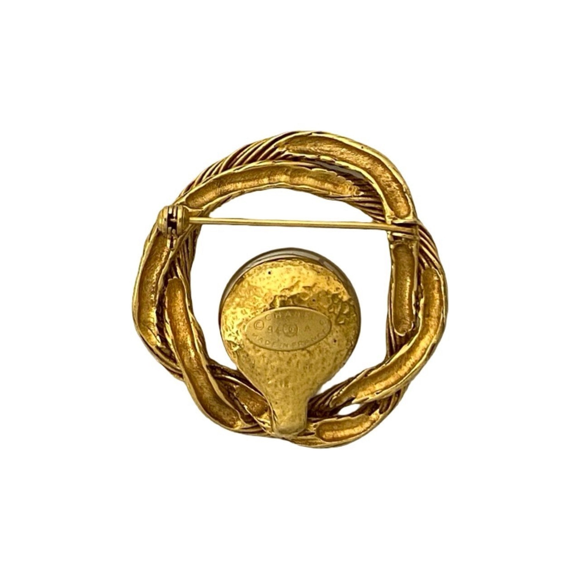 CC Logo Brooch Metal