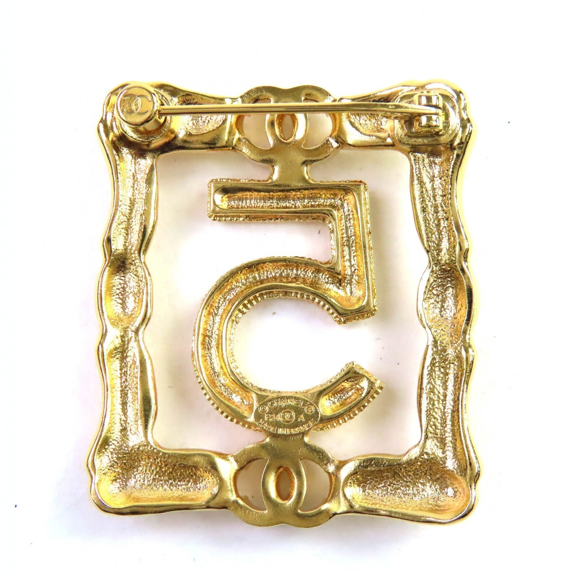 CC Logo Brooch Metal