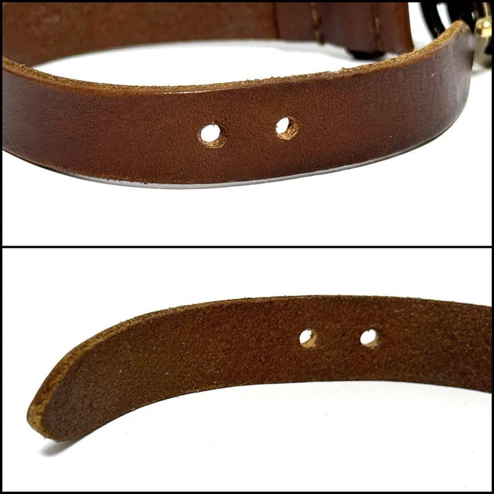 Double G Bracelet Leather and Metal