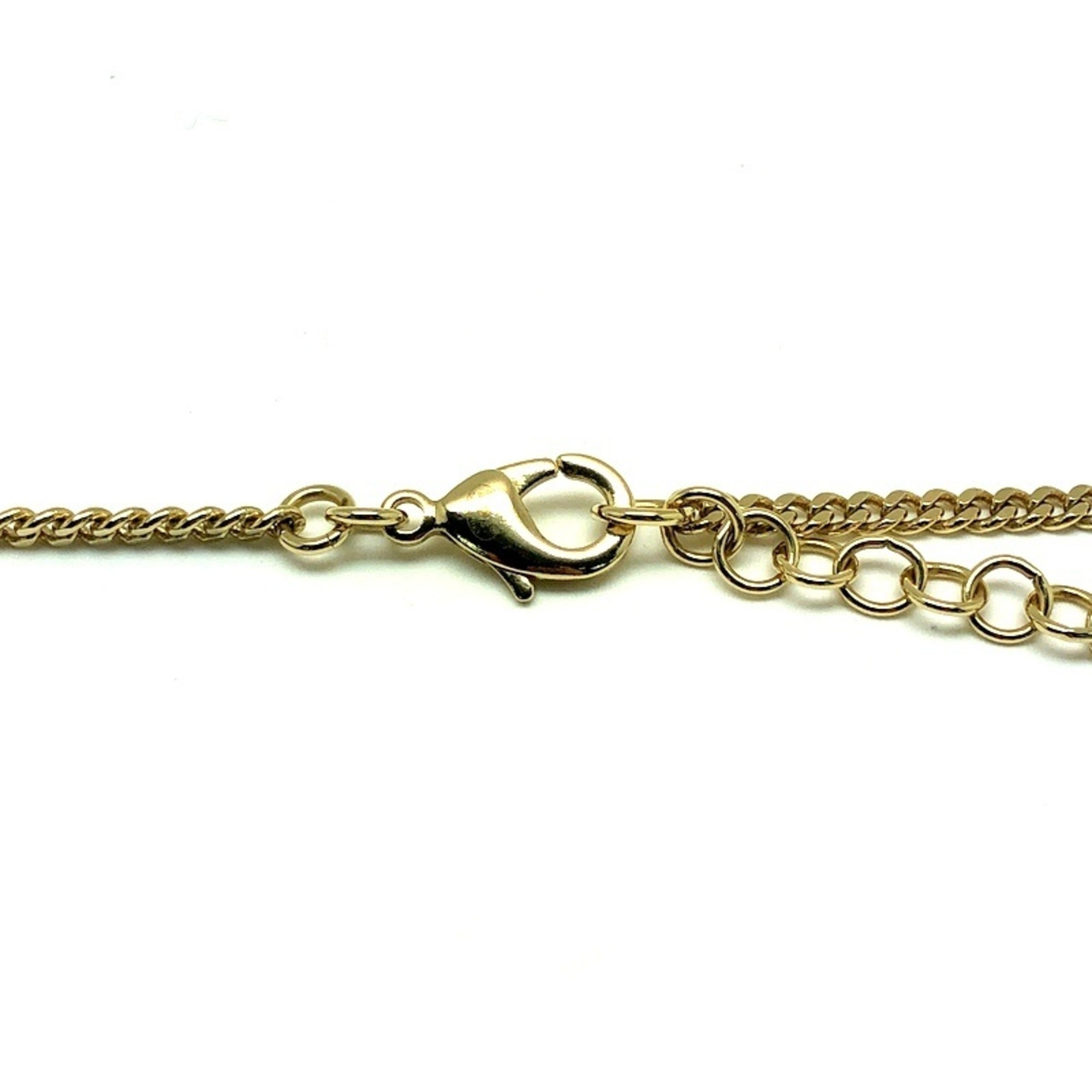CC Logo Pendant Necklace Gold-Tone Metal