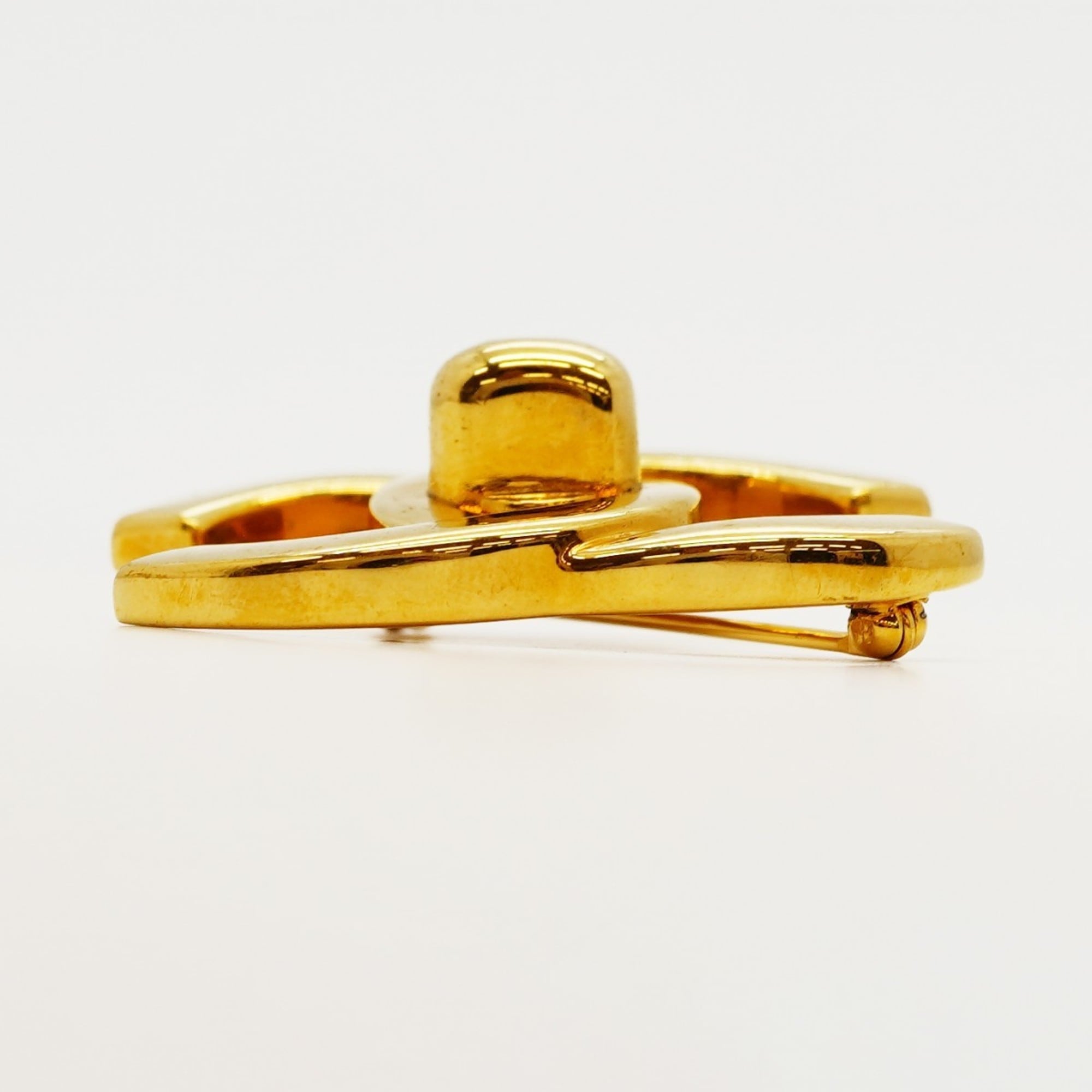 CC Logo Lock Brooch Metal