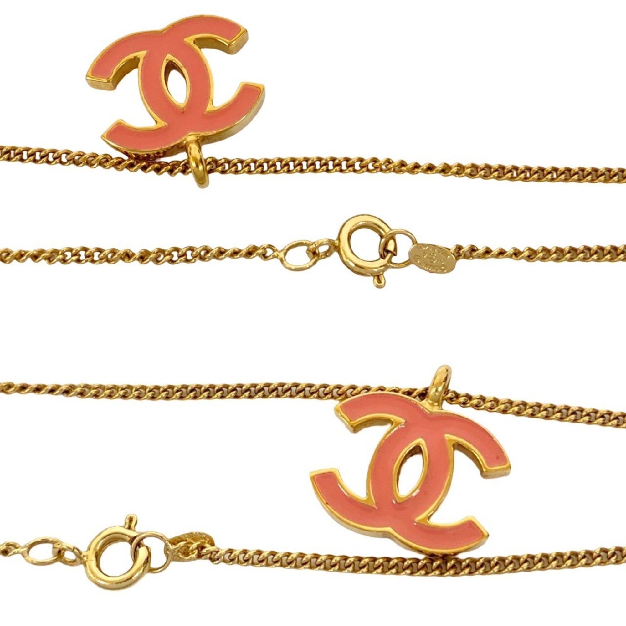 CC Logo Pendant Necklace Metal