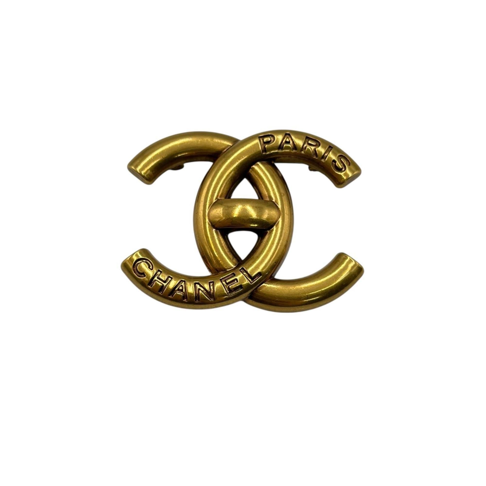 CC Logo Brooch Metal