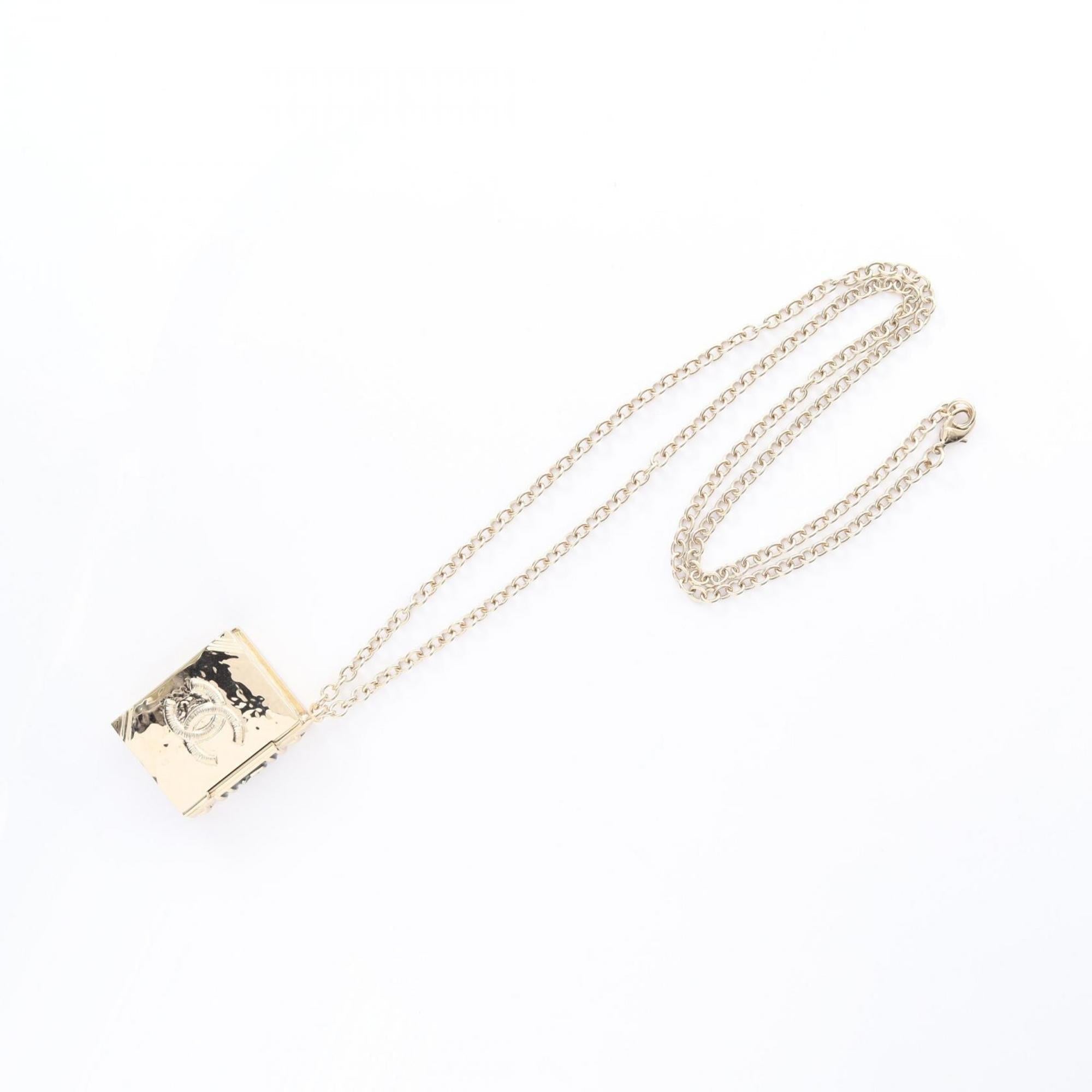 CC Logo Pendant Necklace Metal