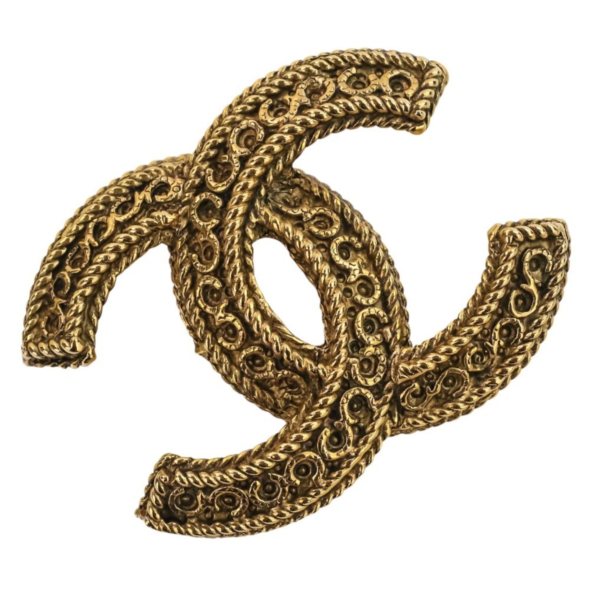 CC Logo Brooch Metal