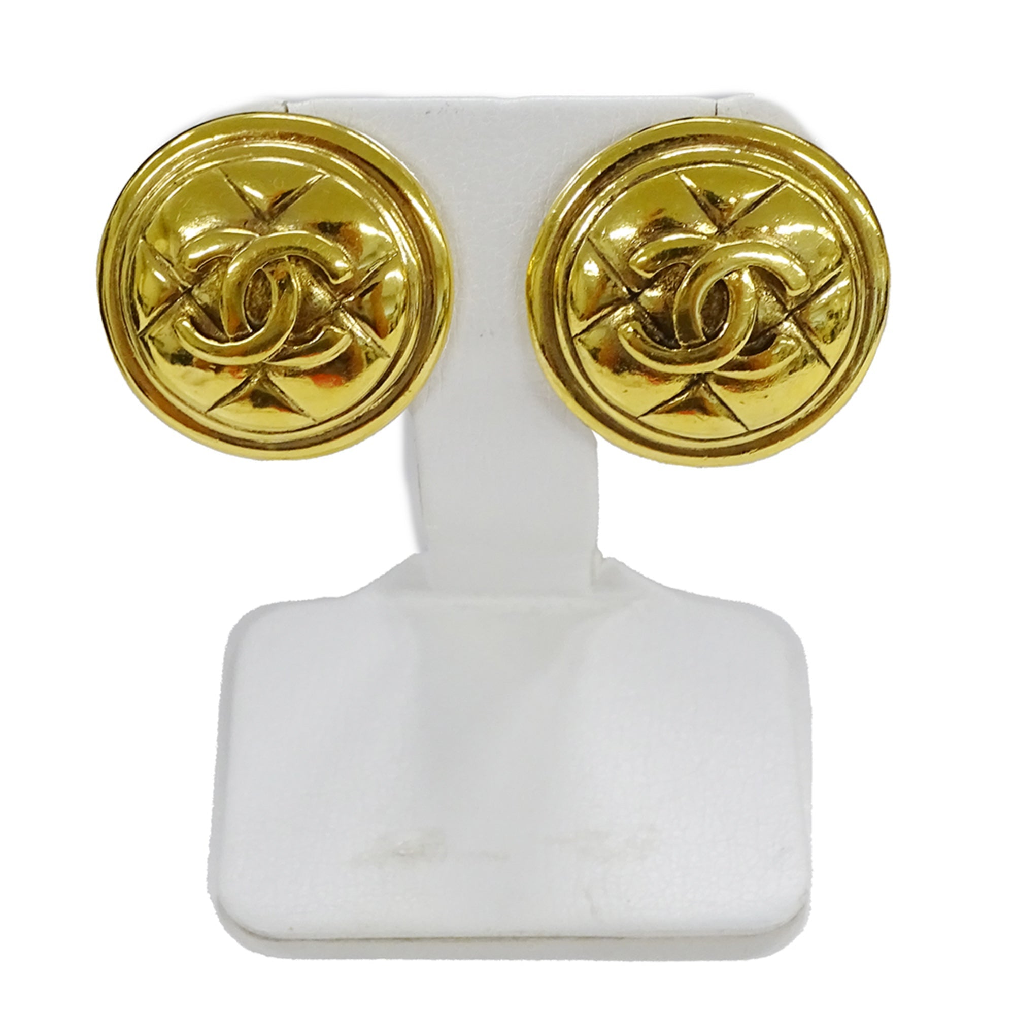 CC Logo Clip-On Earrings Metal
