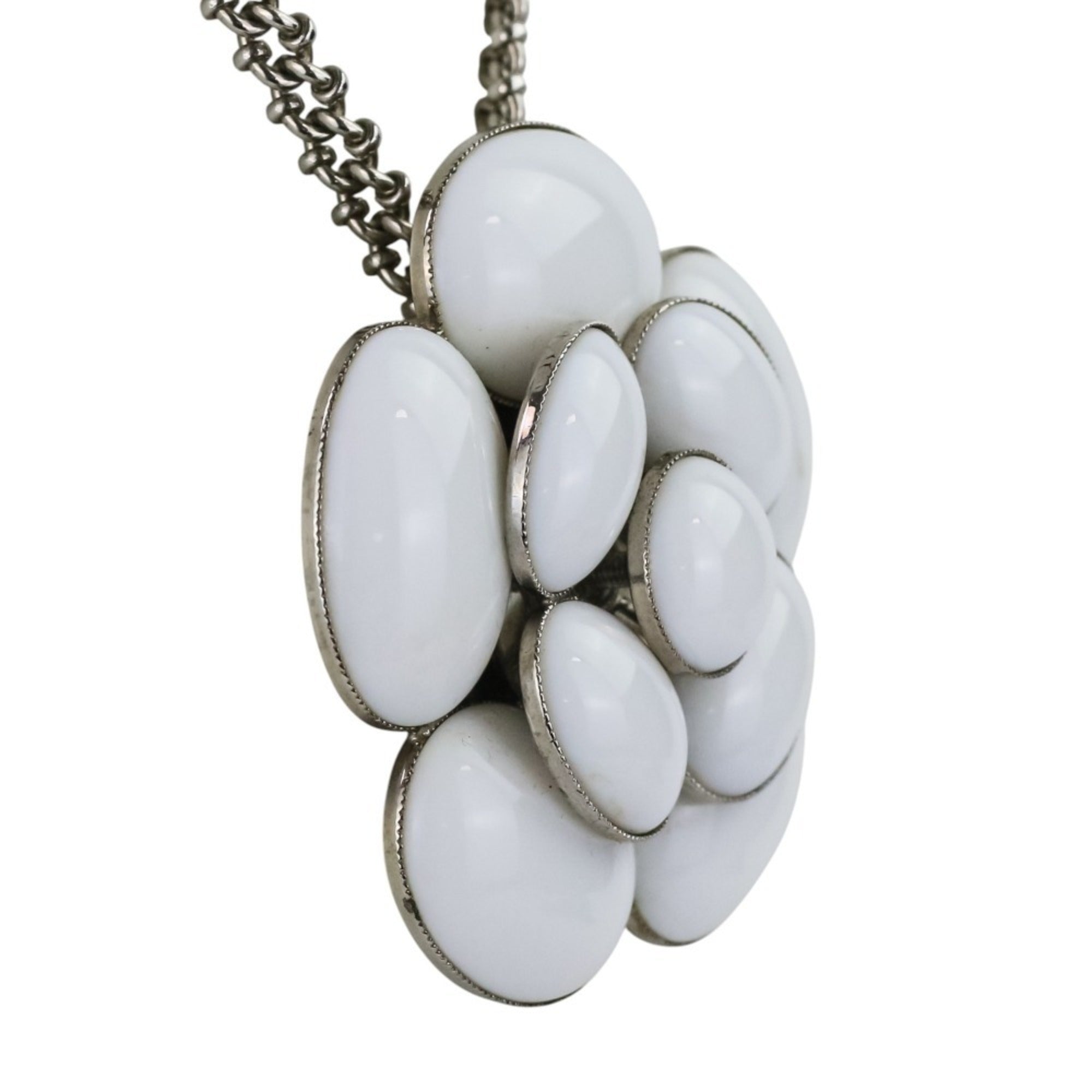 CC Logo Pendant Necklace Sterling Silver